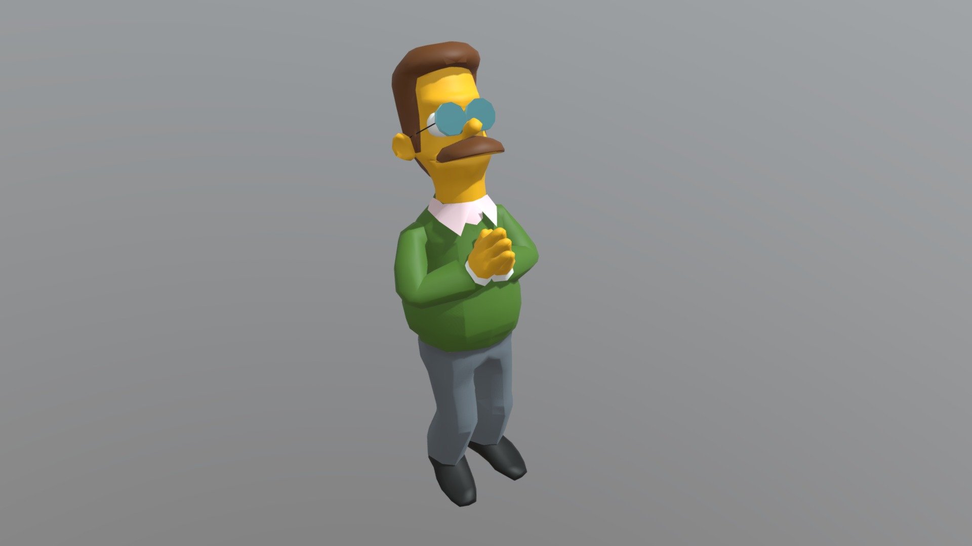 Ned Flanders Praying (animated) Free 3D model by vicente betoret ferrero [aa1b4a3]