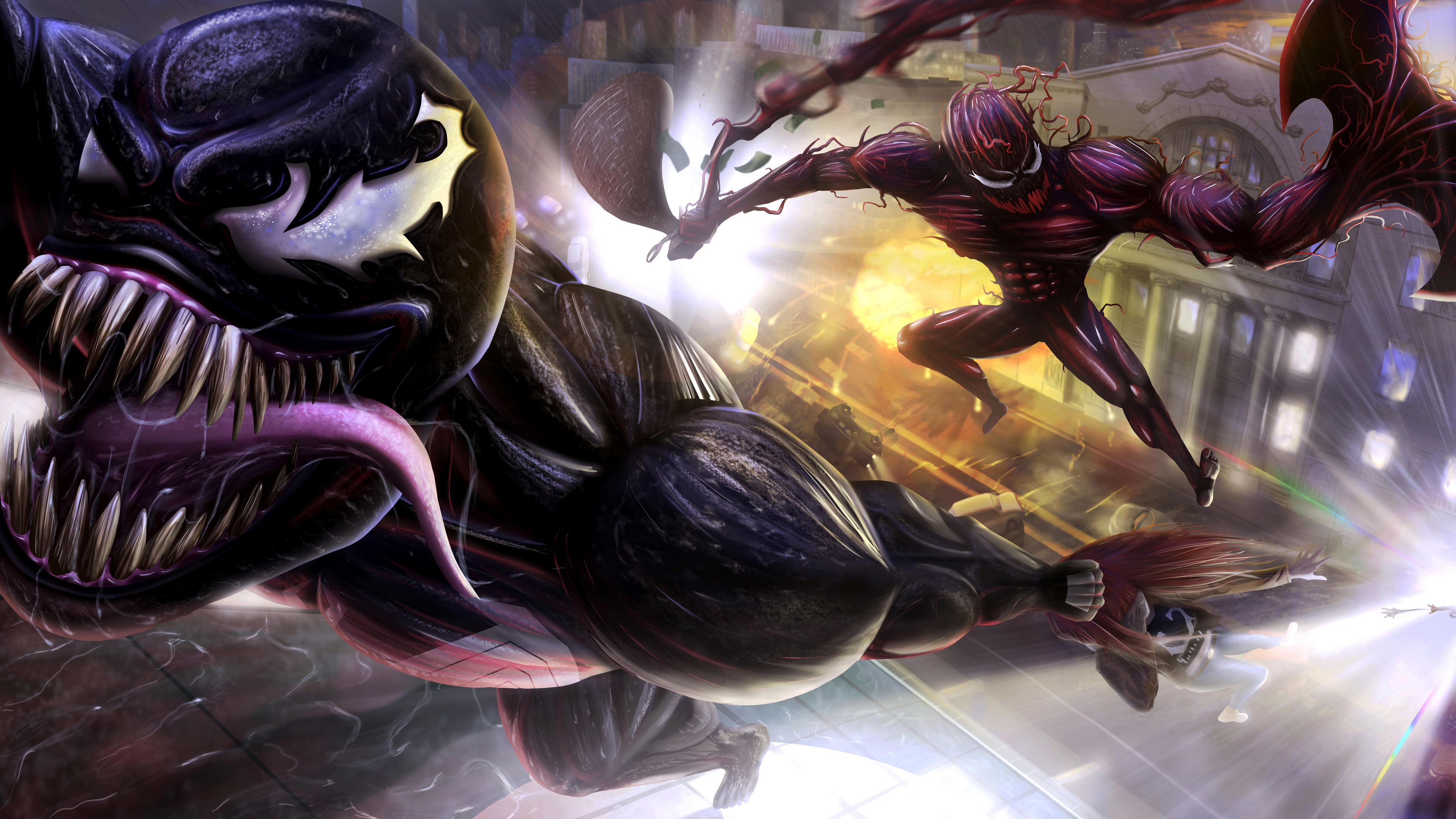 Wallpaper 4k Venom And Carnage 10k Wallpaper