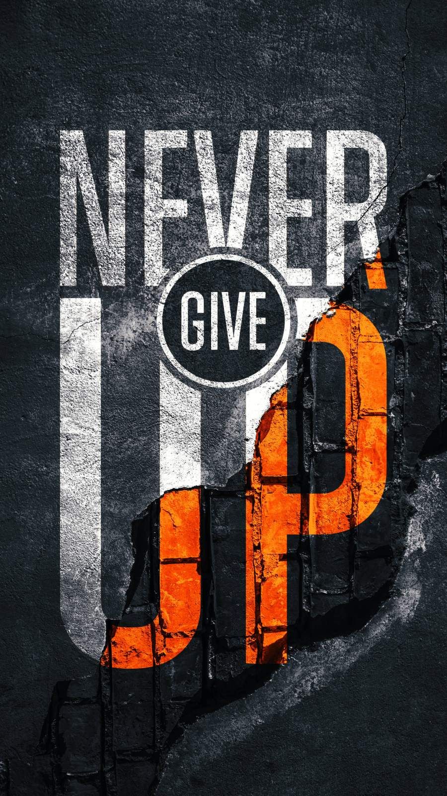 Never Give Up iPhone Wallpaper. Graphic wallpaper, iPhone wallpaper image, Dark wallpaper iphone
