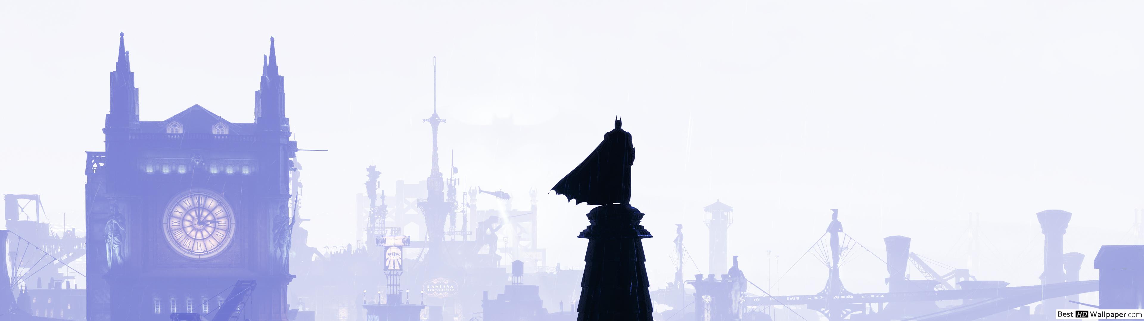 Batman in the city minimalist HD wallpaper download