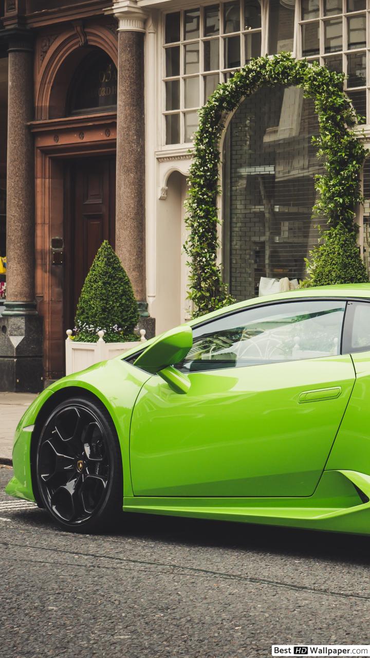 Lime Green Lamborghini HD wallpaper download