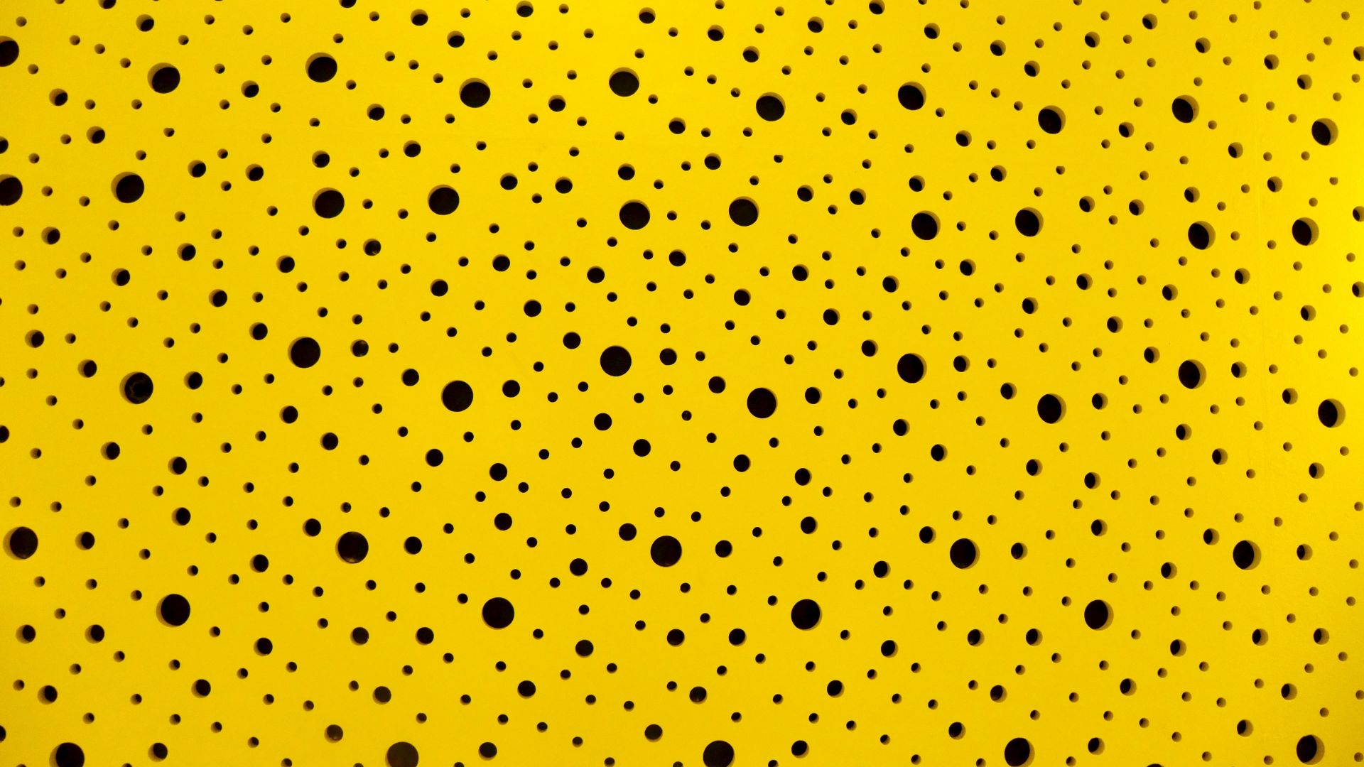 Desktop wallpaper black dots, yellow, HD image, picture, background, 217593