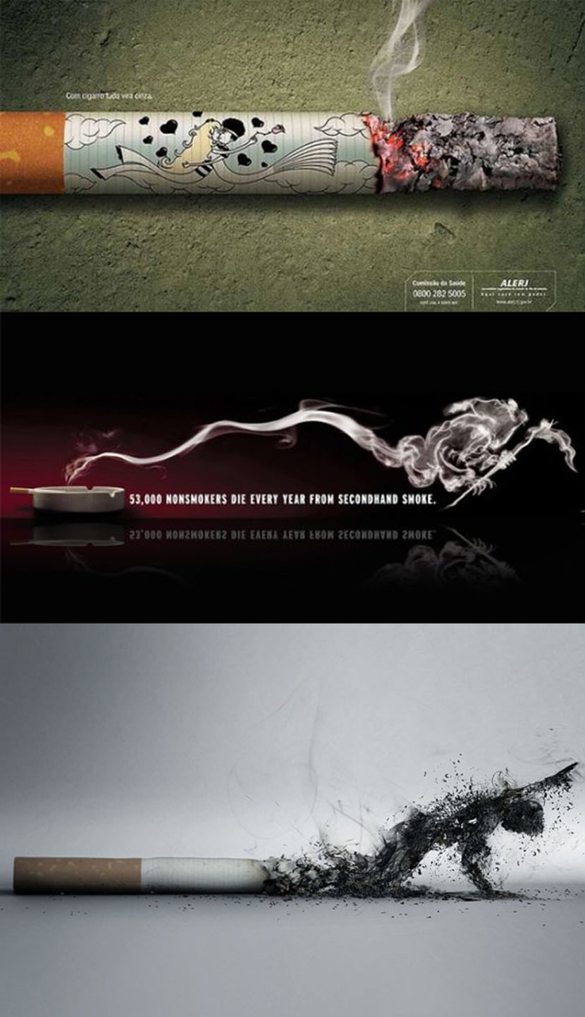 Creative Guerrilla Quit Smoking Advertisement, Posters And Slogans