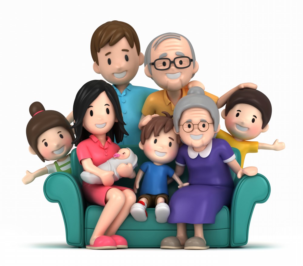 Happy Family on a Couch , 1000x877. All For Desktop
