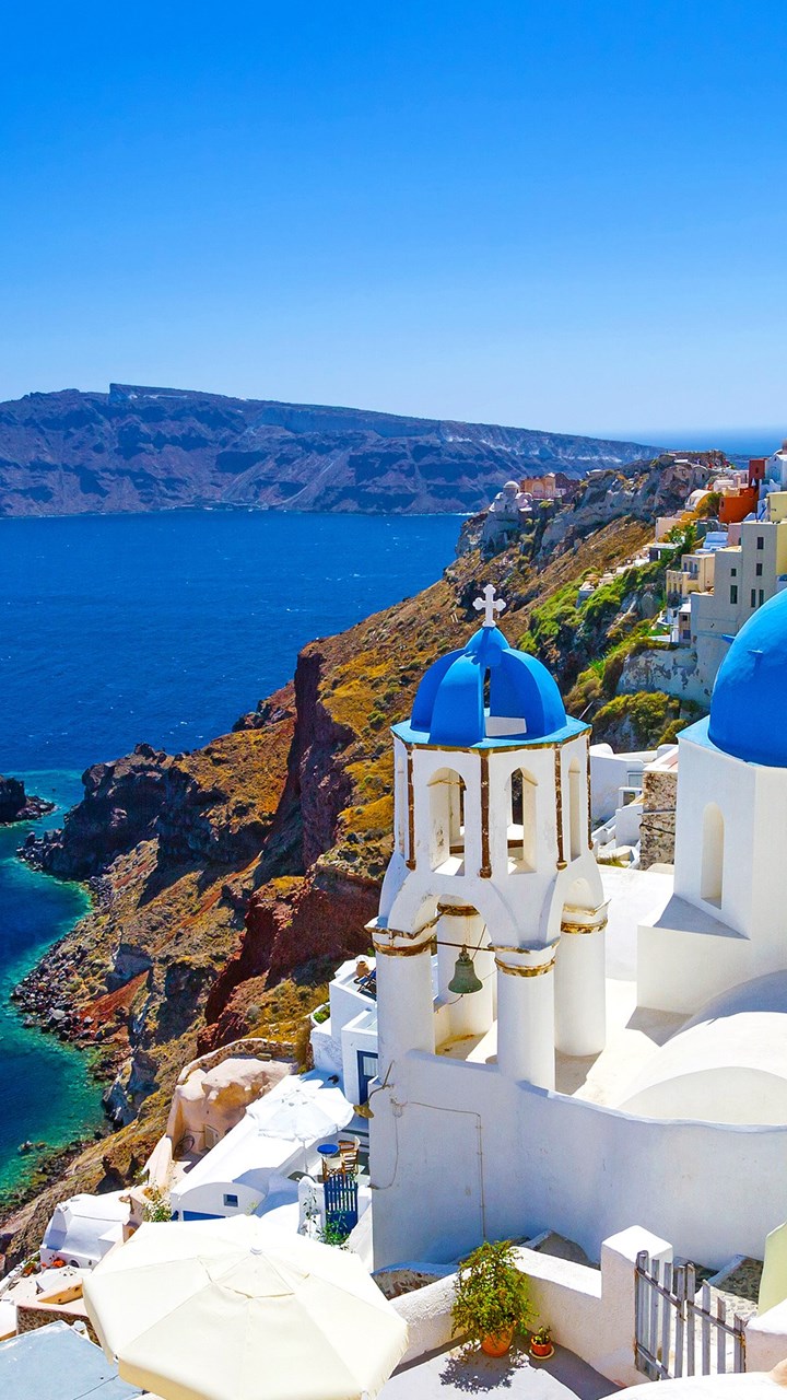 Best Santorini Cyclades Islands Aegean Sea Greece 4K Wallpaper Jpg. Desktop Background