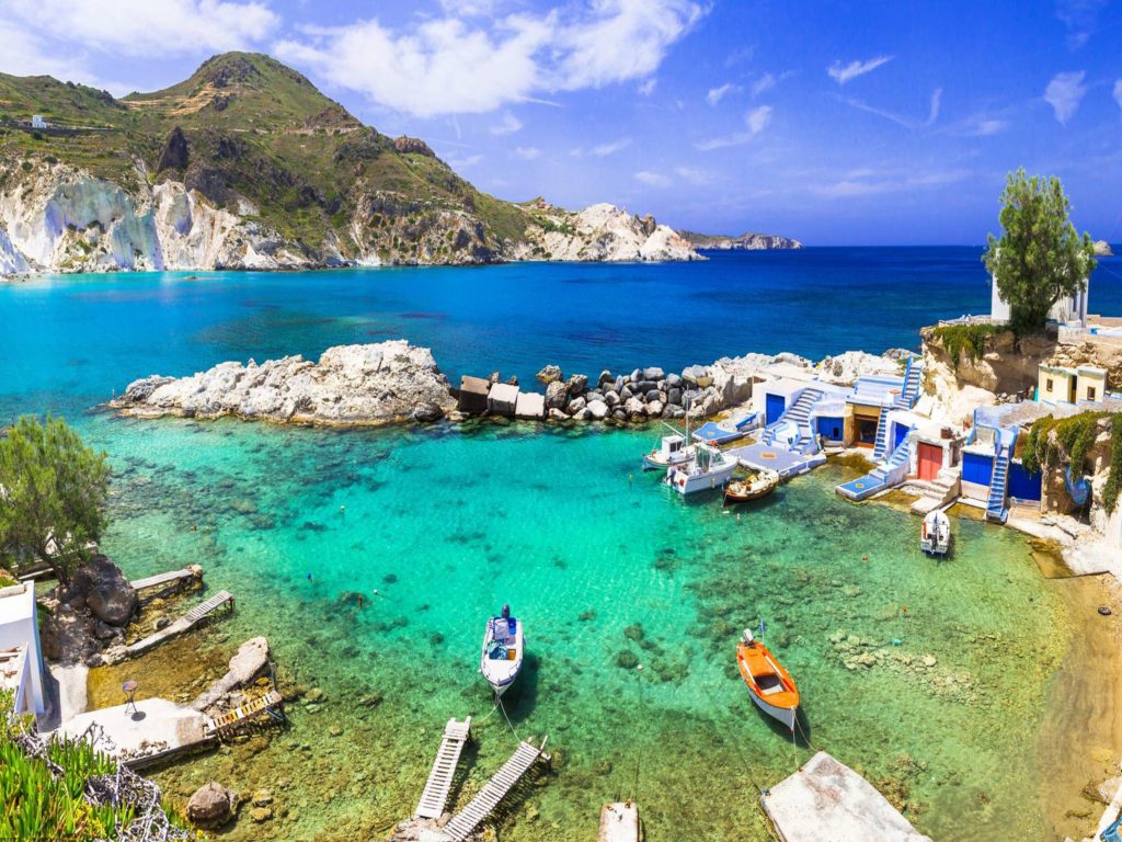 Milos Island Greece Village In Cyclades Greece Aegean Sea, Wallpaper13.com