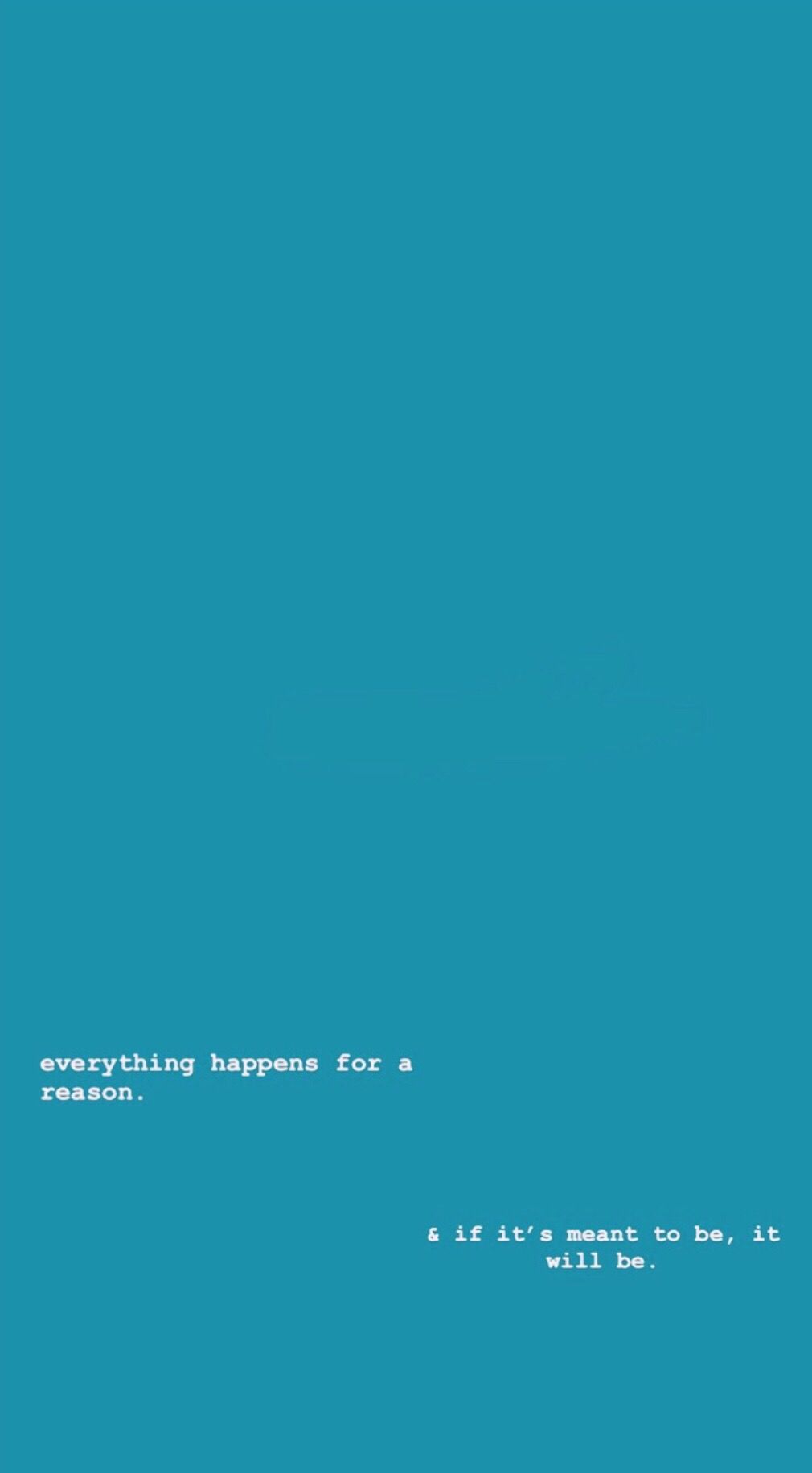 Everything everything happens for a reason HD phone wallpaper  Peakpx