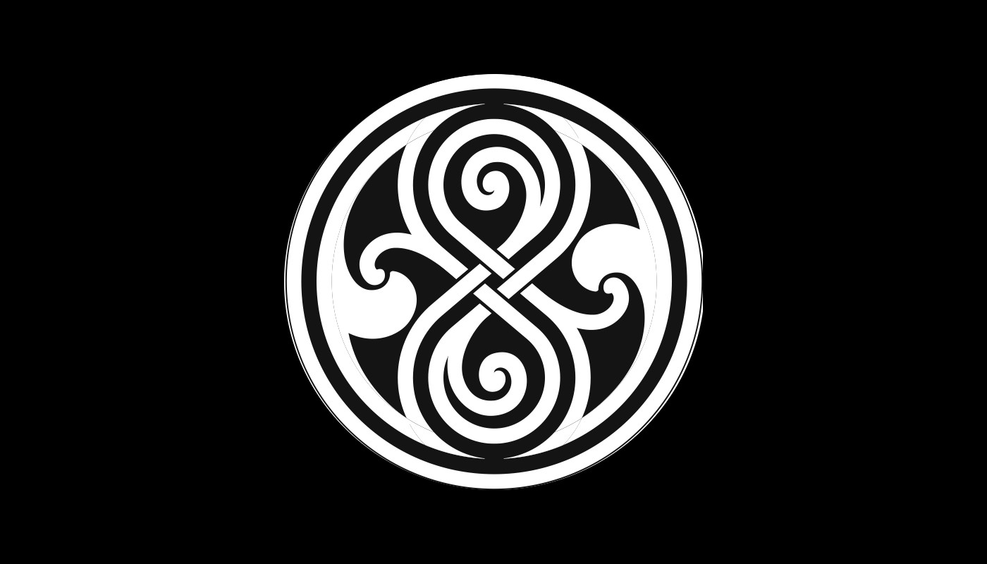 Wallpaper, illustration, spiral, logo, circle, Doctor Who, brand, wheel, line, symbol, number, black and white, monochrome photography, font 1400x800
