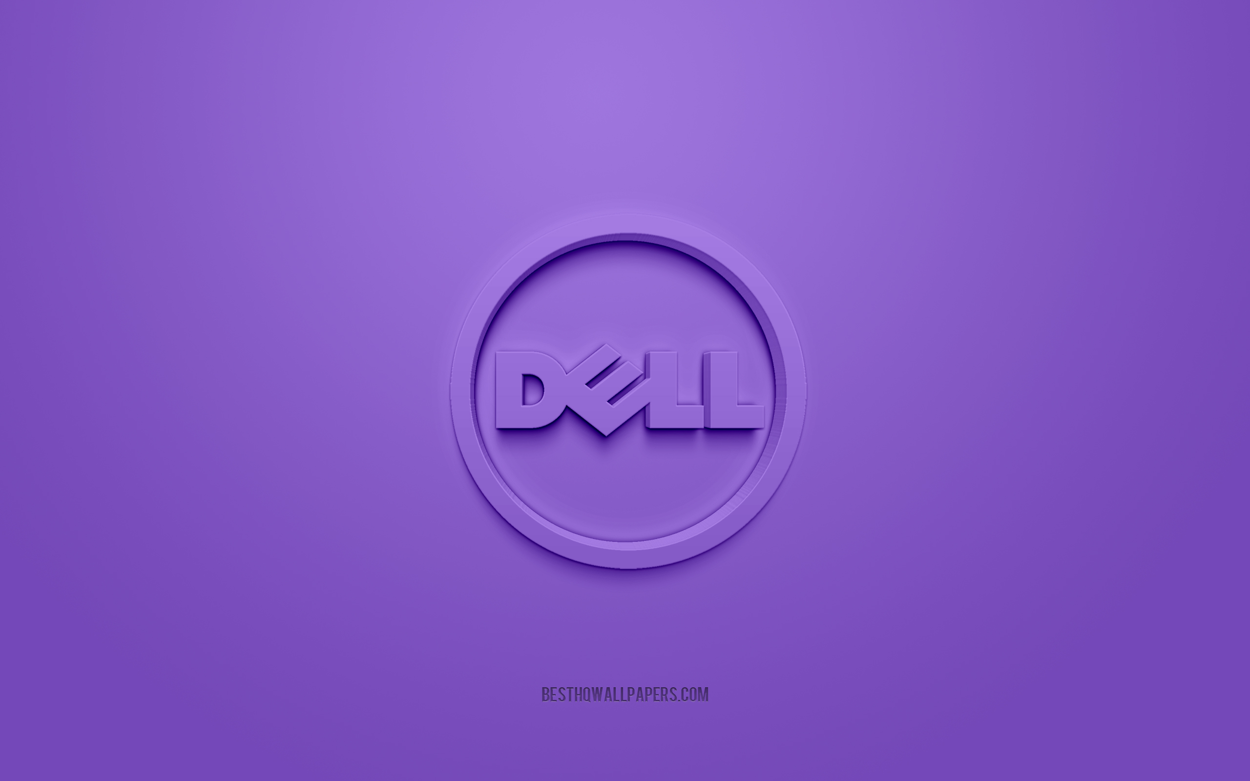 Download wallpaper Dell round logo, purple background, Dell 3D logo, 3D art, Dell, brands logo, Dell logo, purple 3D Dell logo for desktop with resolution 2560x1600. High Quality HD picture wallpaper