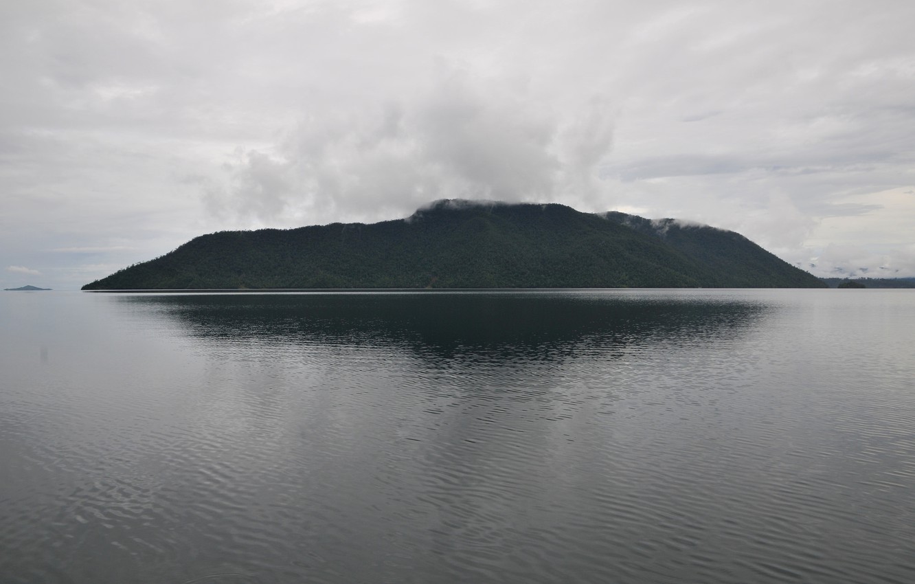 Wallpaper clouds, island, explore, Indonesia, Melville B, Sulawesi, Tomori bay, Indonesia image for desktop, section пейзажи