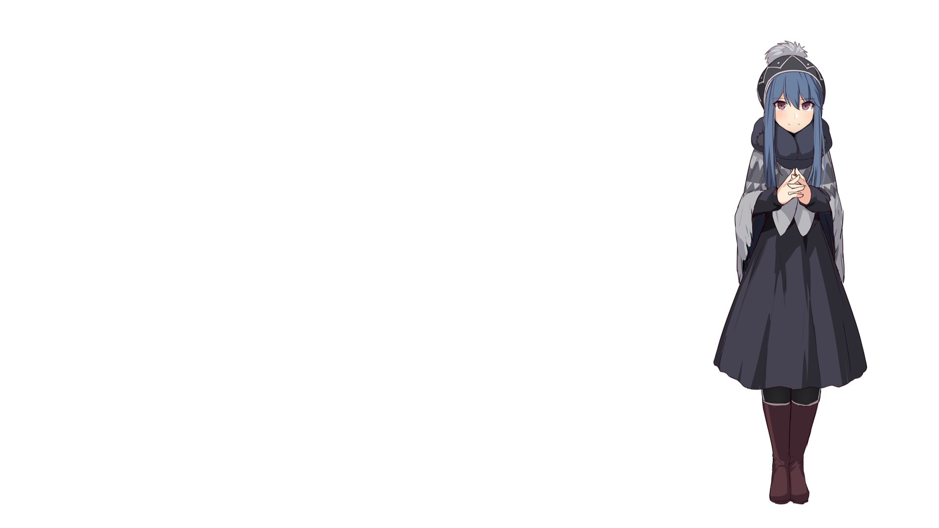 Anime Anime Girls White Background Yuru Camp Rin Shima Wallpaper:1920x1080