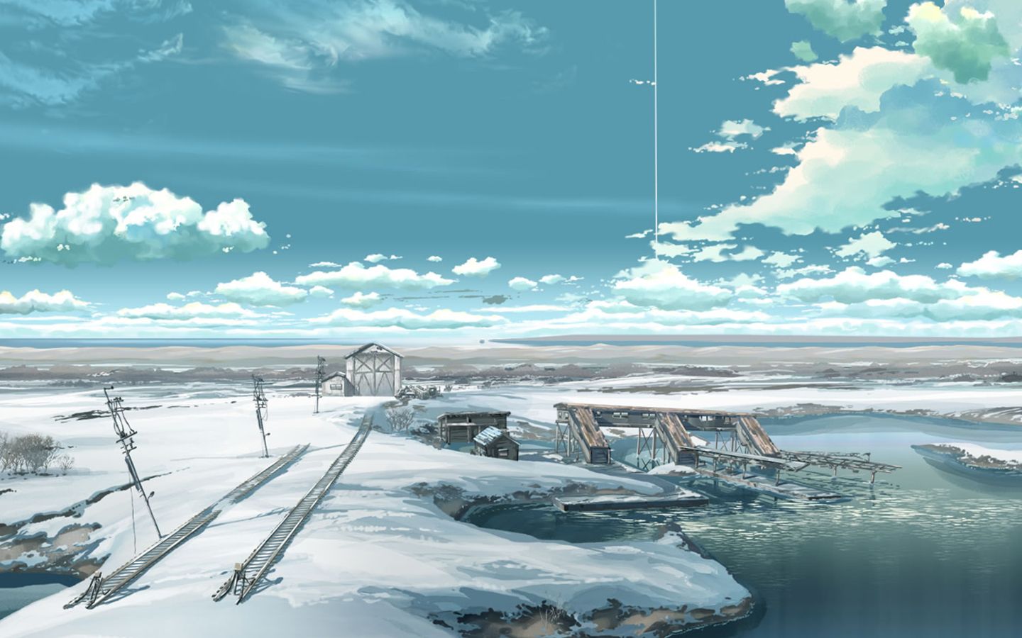 Makoto Shinkai The Place Promised in Our Early Days. Anime scenery, Landscape wallpaper, Scenery