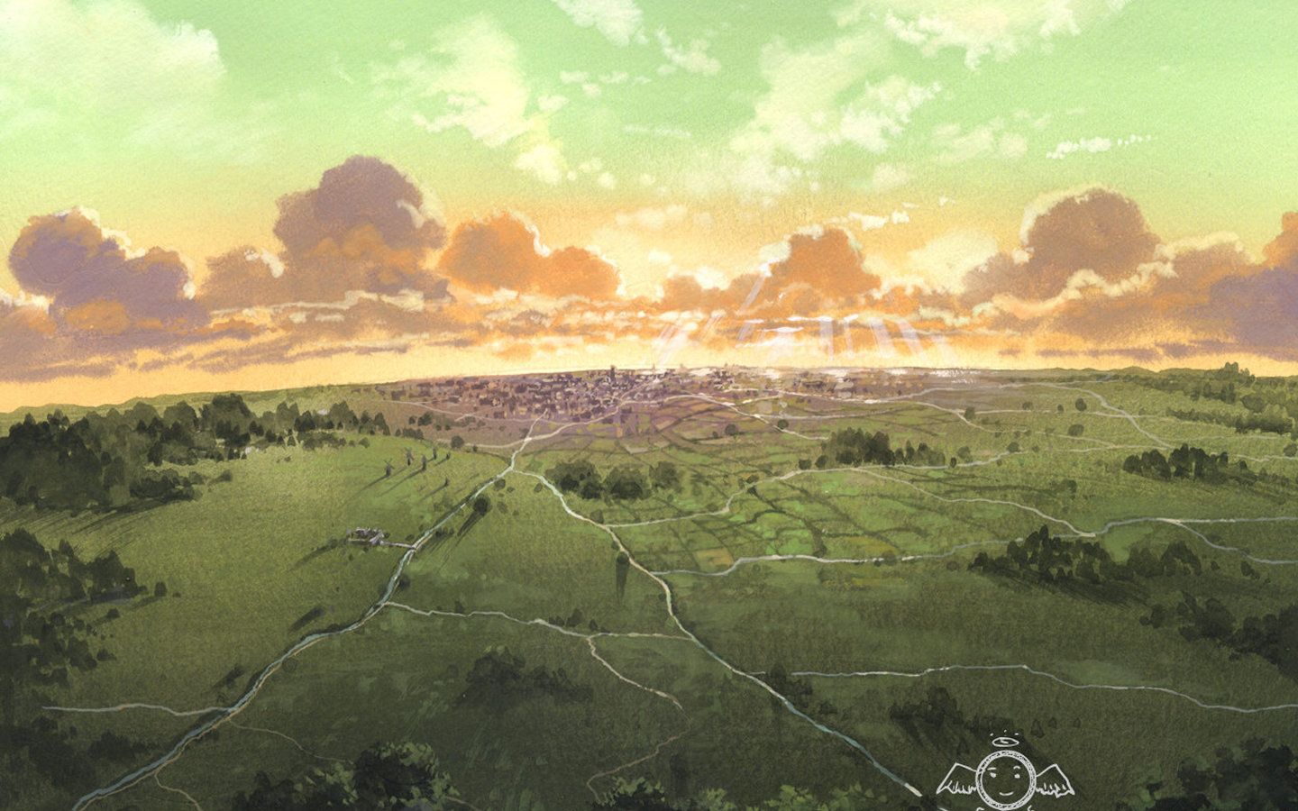 Haibane Renmei Wallpaper 1. Wallpaper, Art, Painting