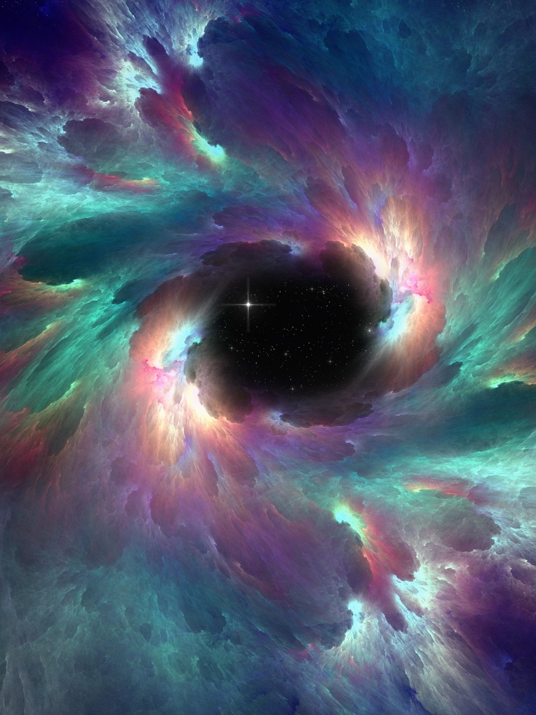 Outer Space Vortex iPad wallpaper
