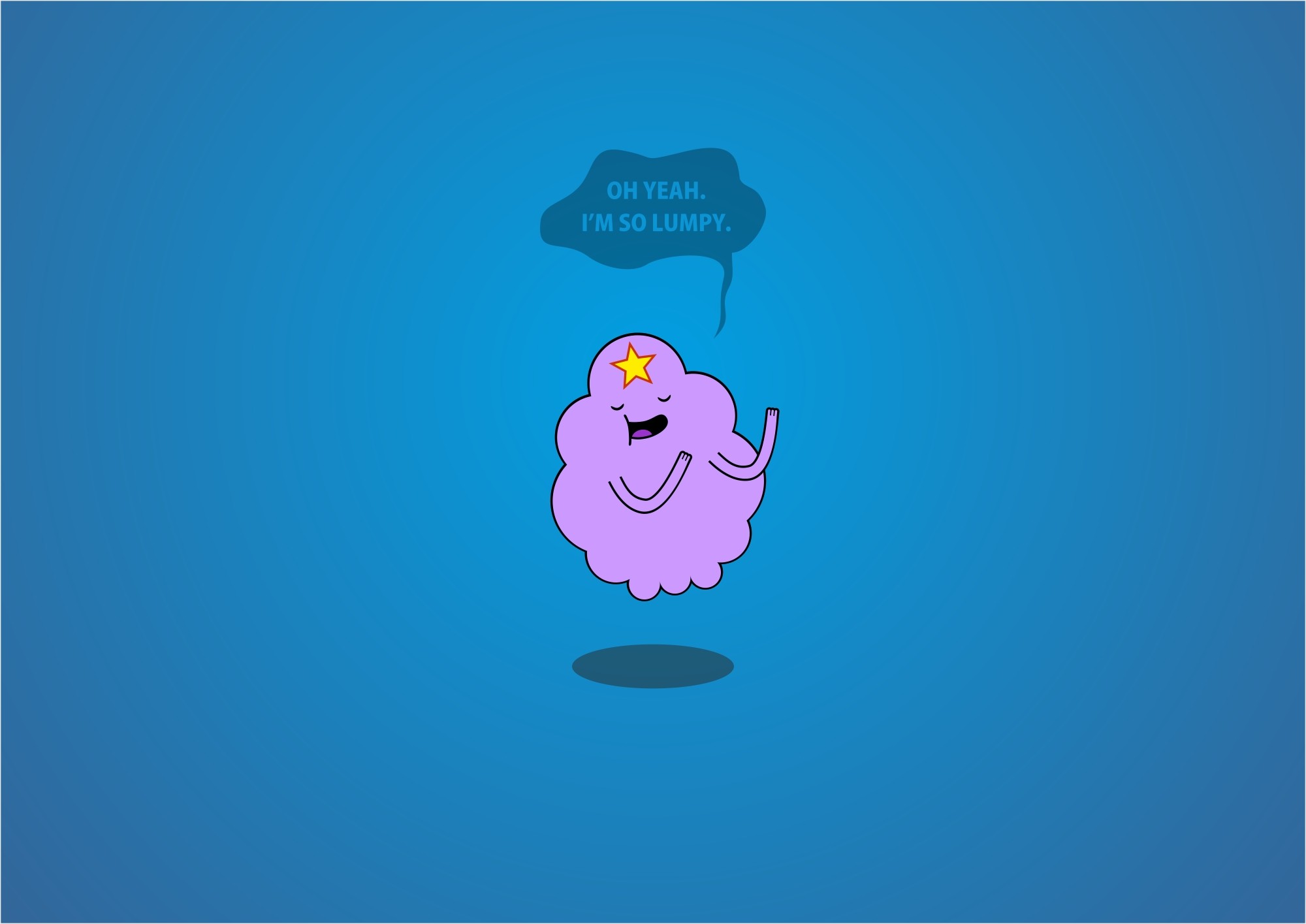 Blue background artwork adventure time stylized Lumpy Space