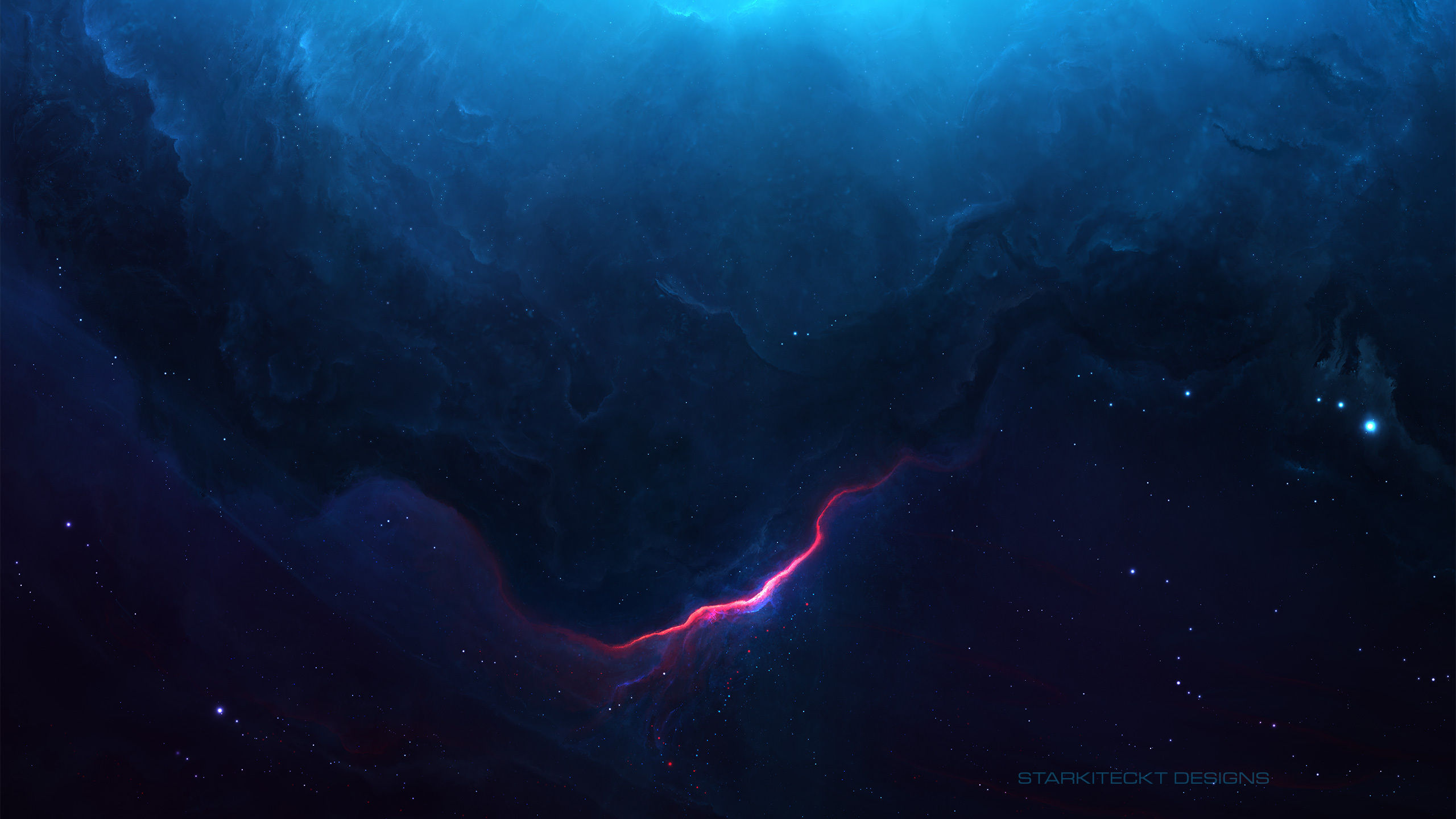 Blue Nebula Scenery 1440P Resolution HD 4k Wallpaper, Image, Background, Photo and Picture