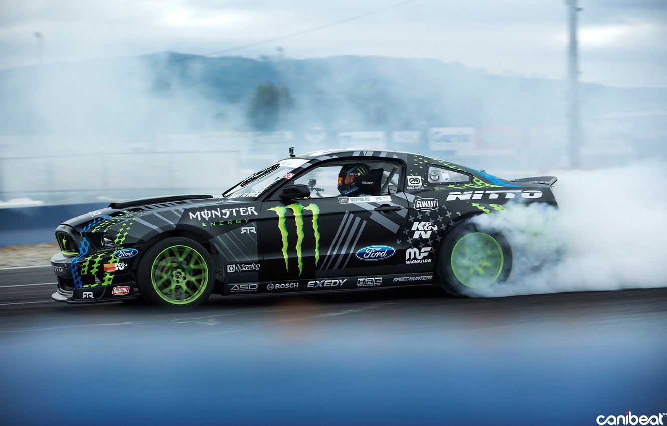 Wallpaper car, smoke, sport, drift, ford mustang image for desktop, section спорт