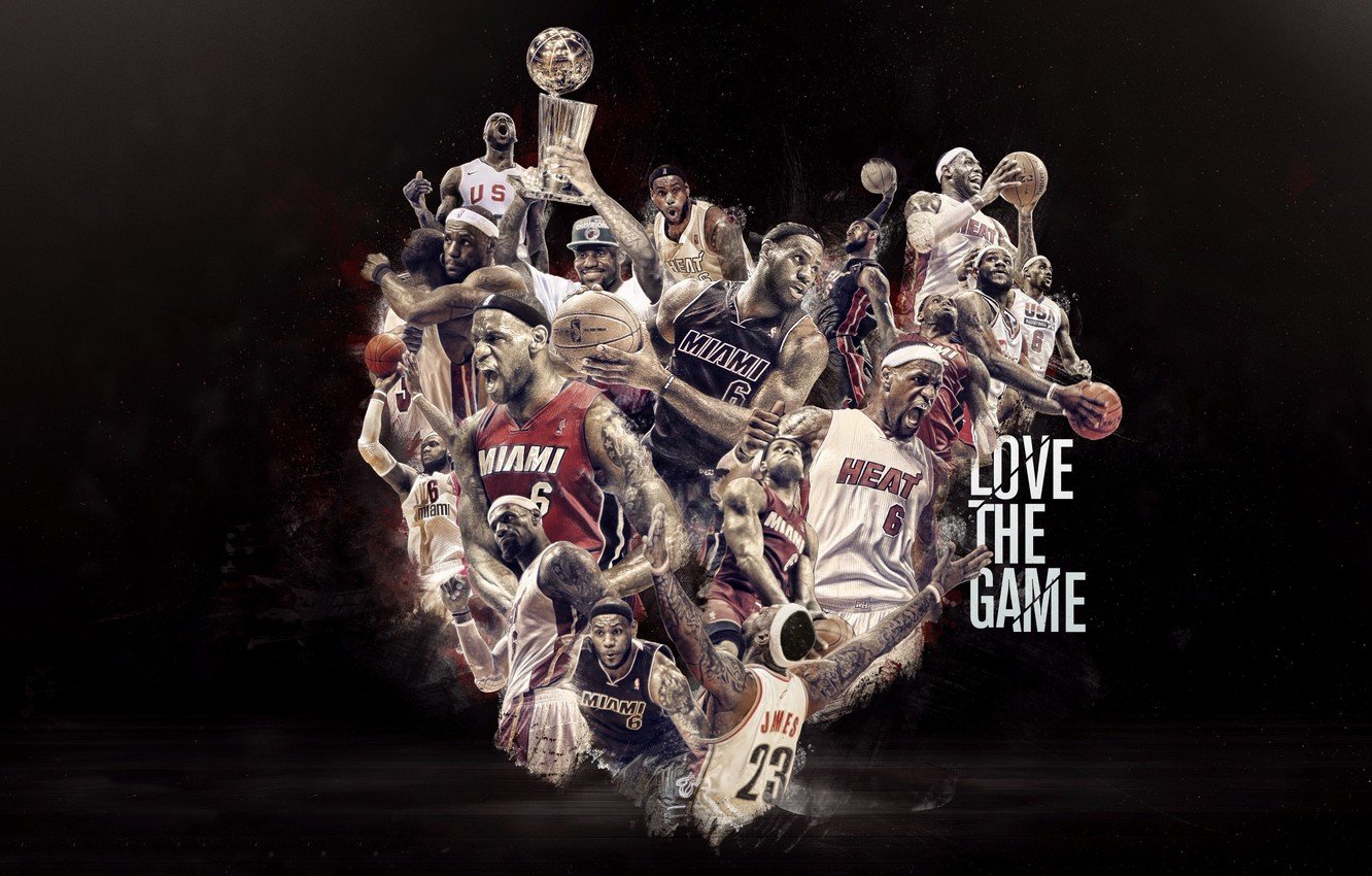 Wallpaper Sport, Basketball, Miami, NBA, LeBron James, Heat, Player, Love the game image for desktop, section спорт