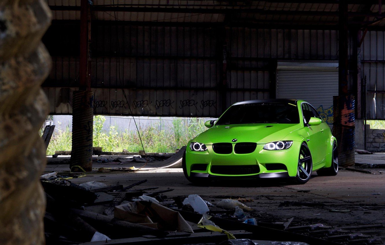 Wallpaper green, green, coupe, BMW, BMW, the front, e daylight, tinted image for desktop, section bmw
