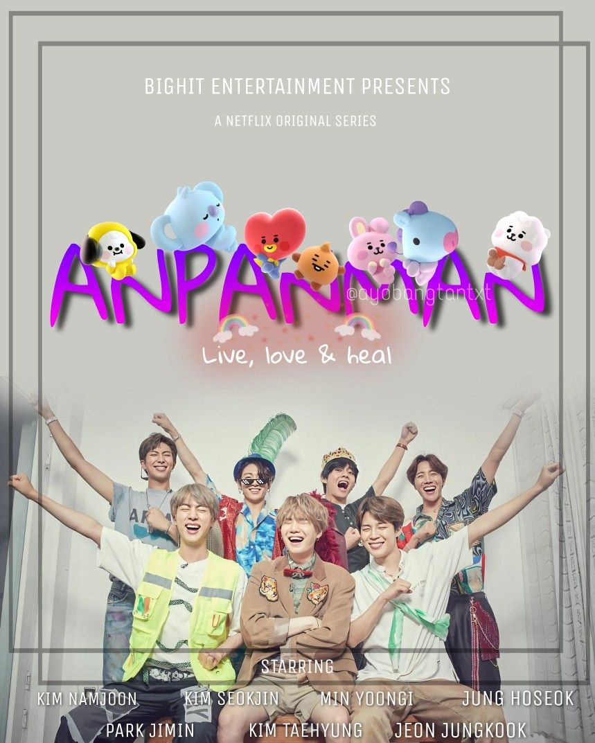 Anpanman BTS Series Poster. Run Bts, Bts Wallpaper, Bts