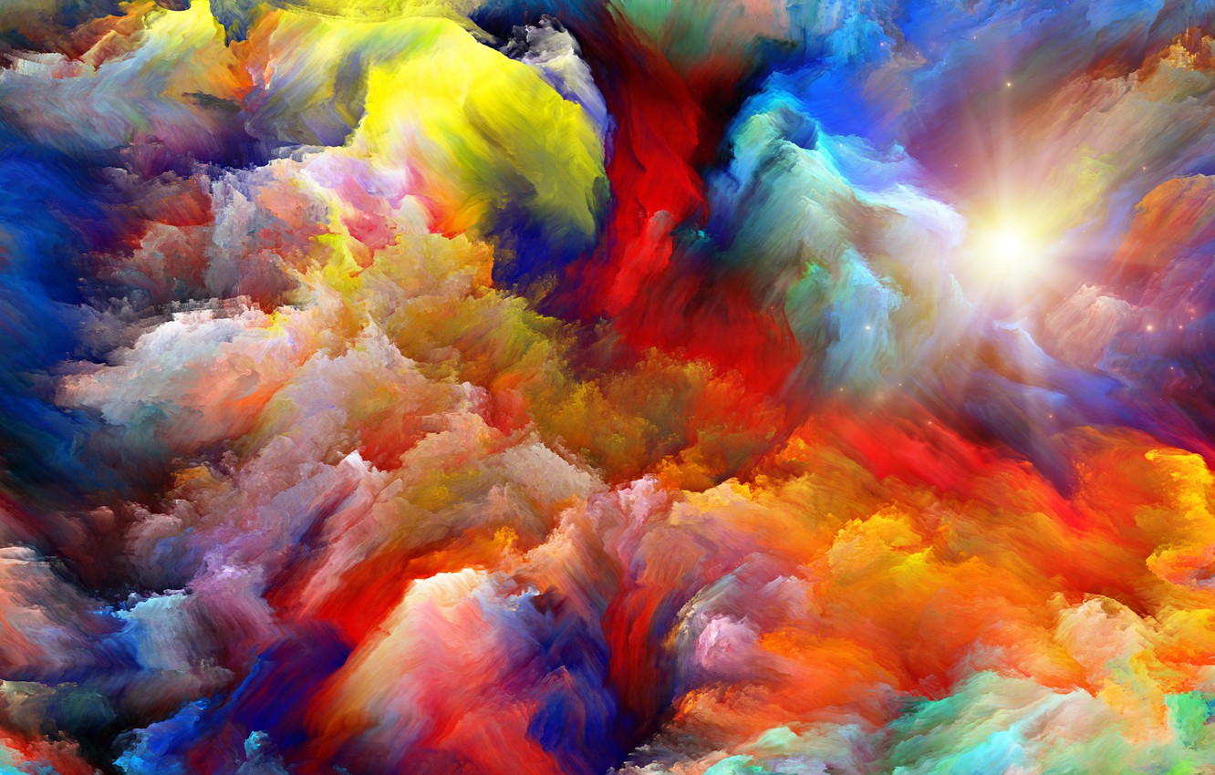 Wallpaper colors, sky, background, abstact, color explosion image for desktop, section абстракции