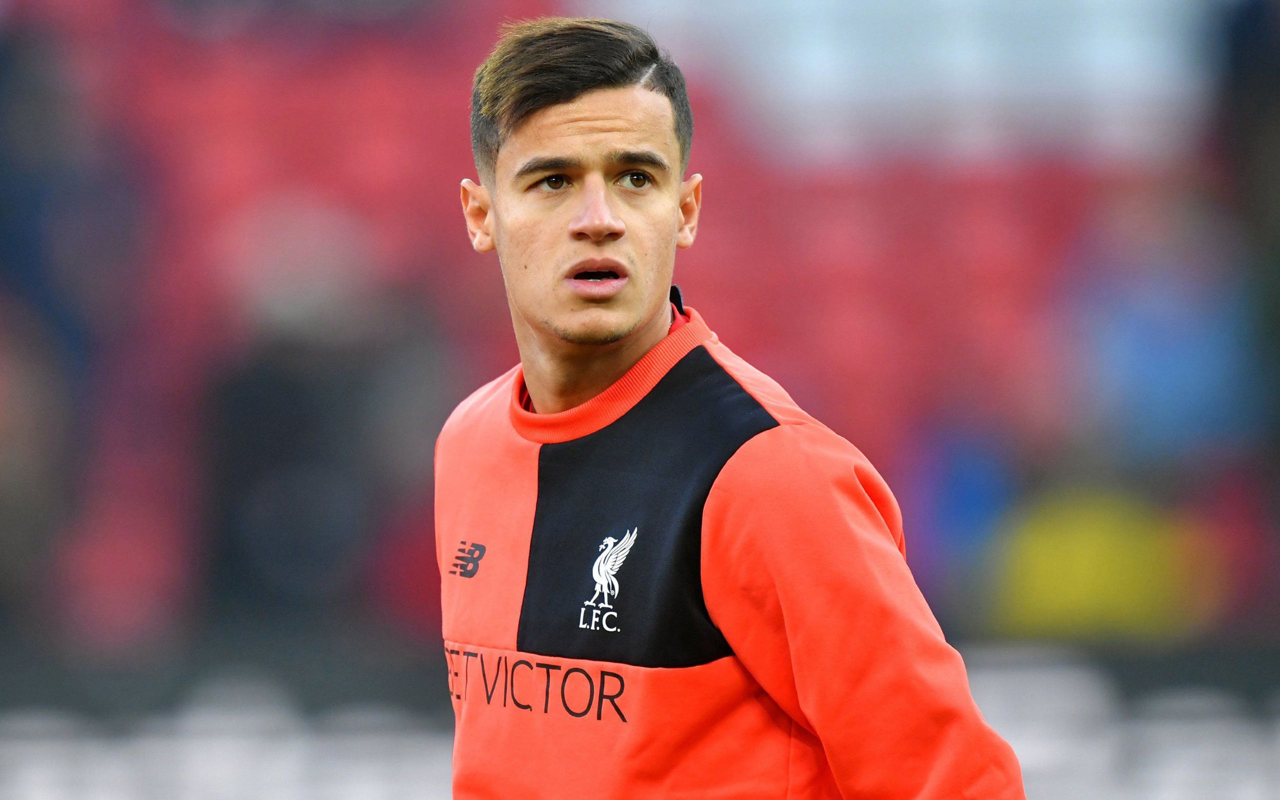 Download wallpaper Liverpool, Coutinho, footballers, Philippe Coutinho, training, Premier League, Phil Coutinho for desktop with resolution 2560x1600. High Quality HD picture wallpaper