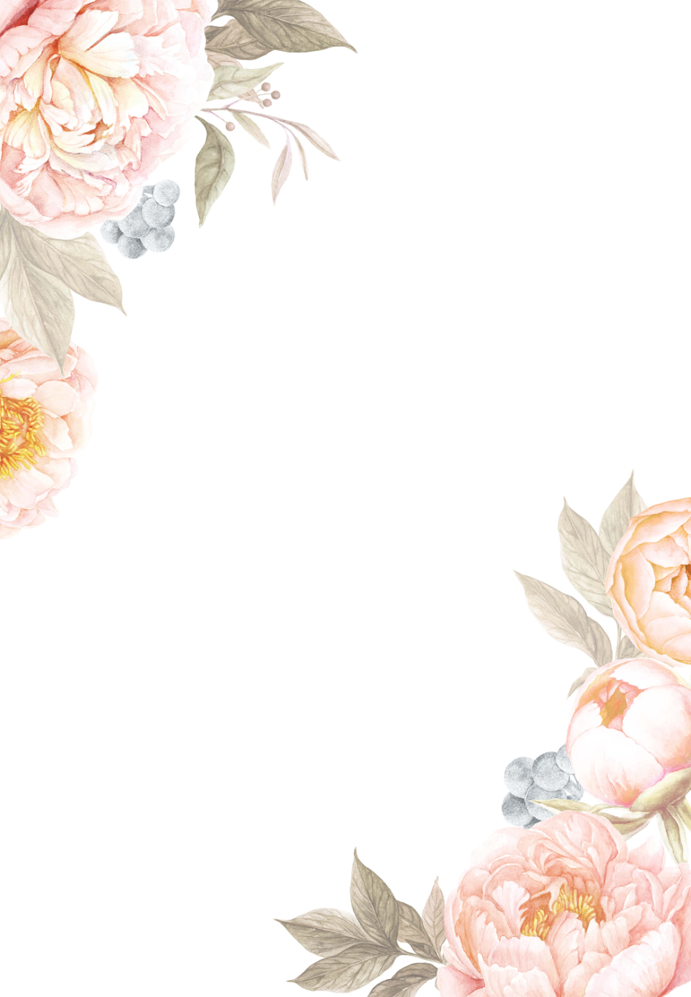 Peach Flowers Invitation (free). Greetings Island. Flower background wallpaper, Flower graphic design, Flower wedding invitation