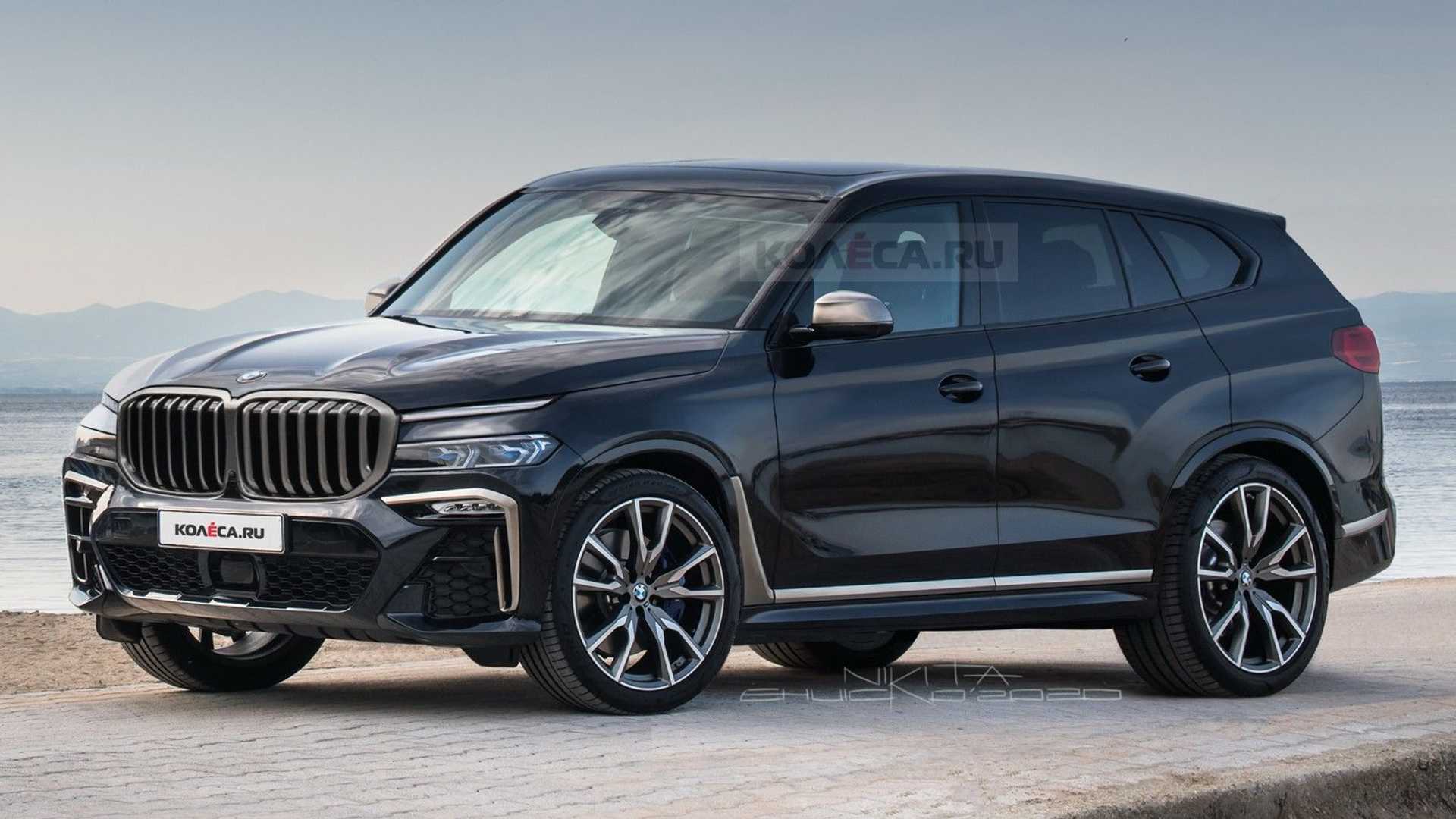 2022 BMW X8 rendered with strange headlights as seen in spy shots