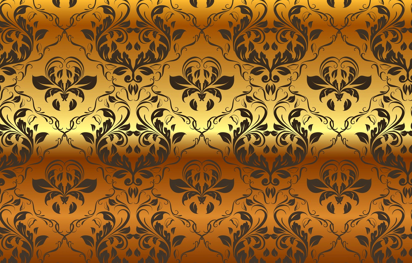 Wallpaper background, gold, pattern, vector, golden, ornament, vintage, background, pattern, gradient image for desktop, section текстуры