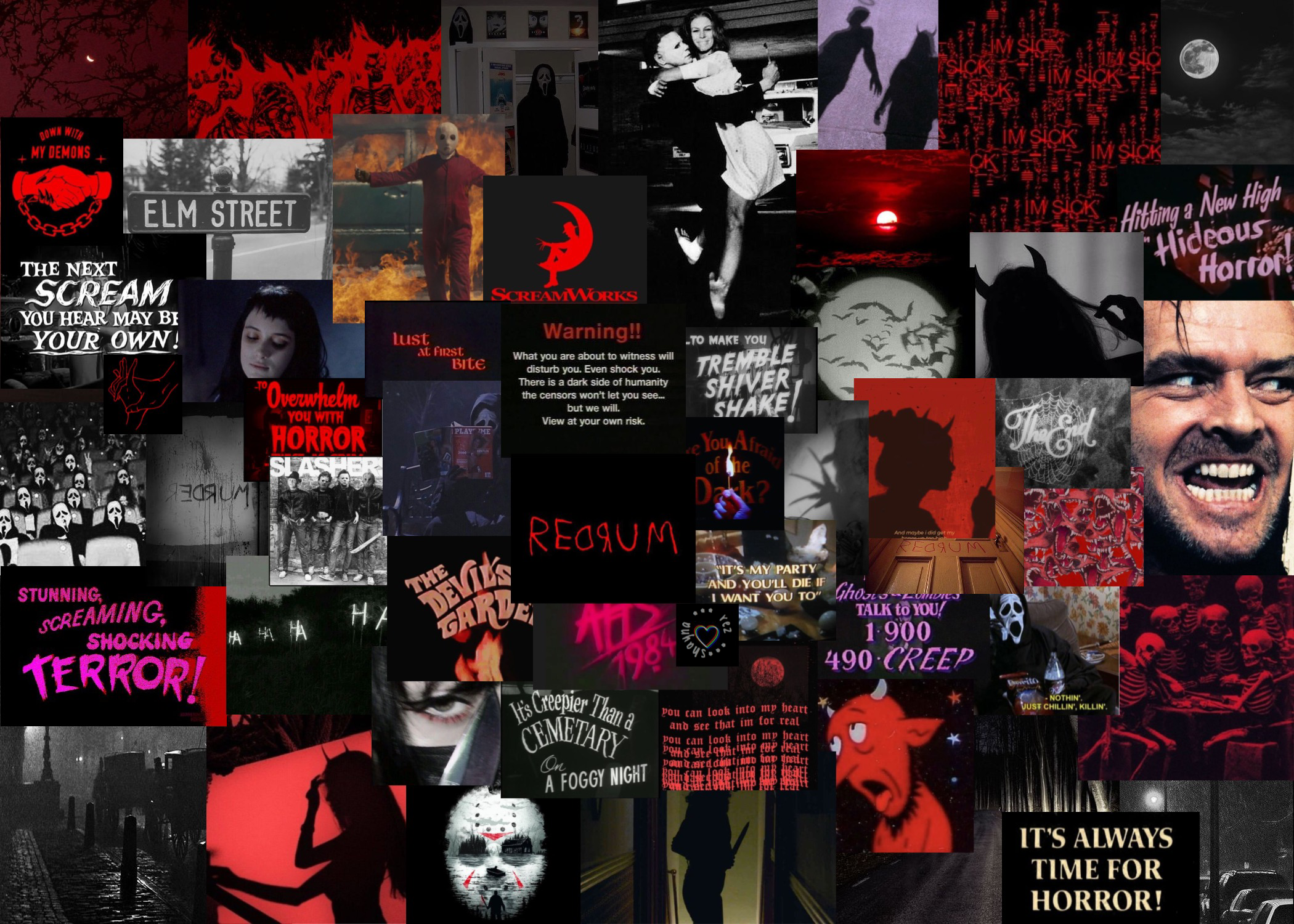 Horror Movie Collage Wallpaper