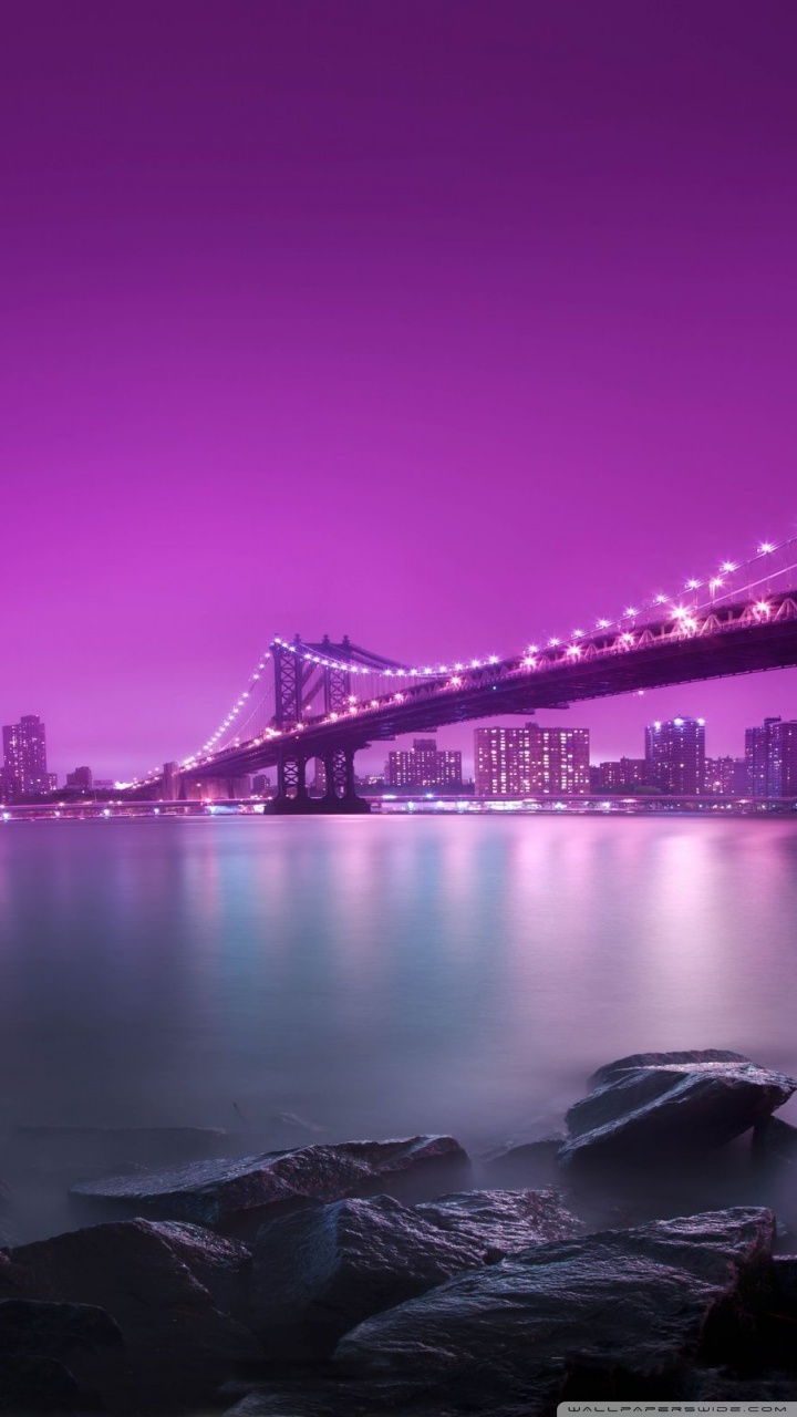 Bridge, Purple Light Ultra HD Desktop Background Wallpaper for 4K UHD TV, Tablet