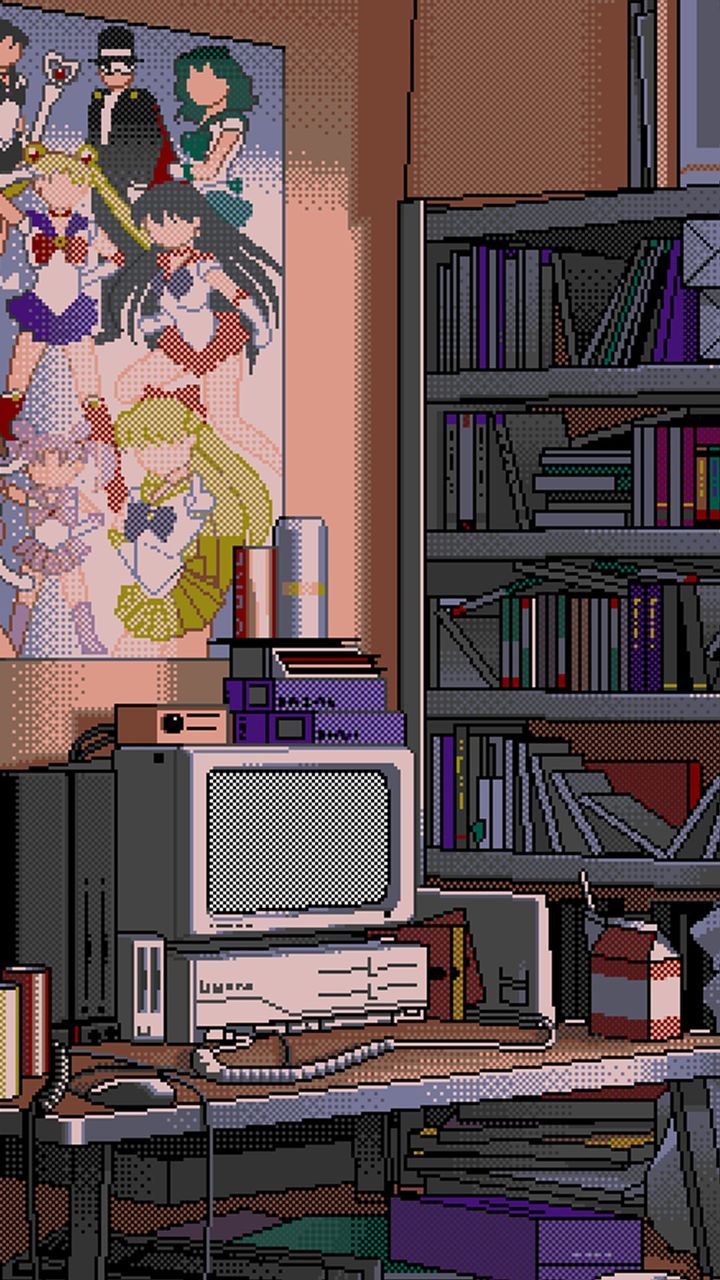 WallpapeR. ♡ uploaded by ─ ⌜ ° • ✜ ᶤ'ᵐ ᶠᶤᶰᵉ⌟. Pixel art background, Anime wallpaper iphone, Anime scenery wallpaper