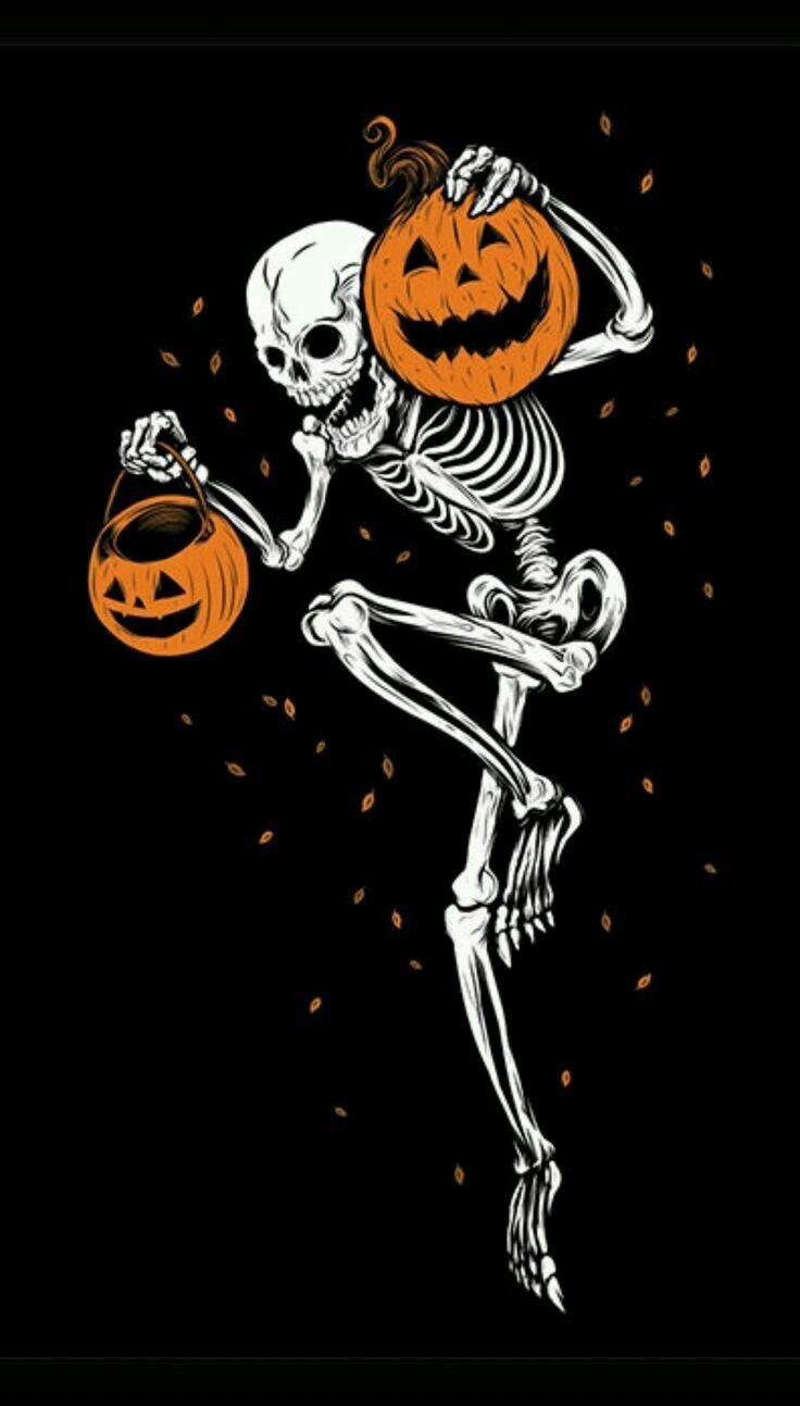 skeleton aesthetic background