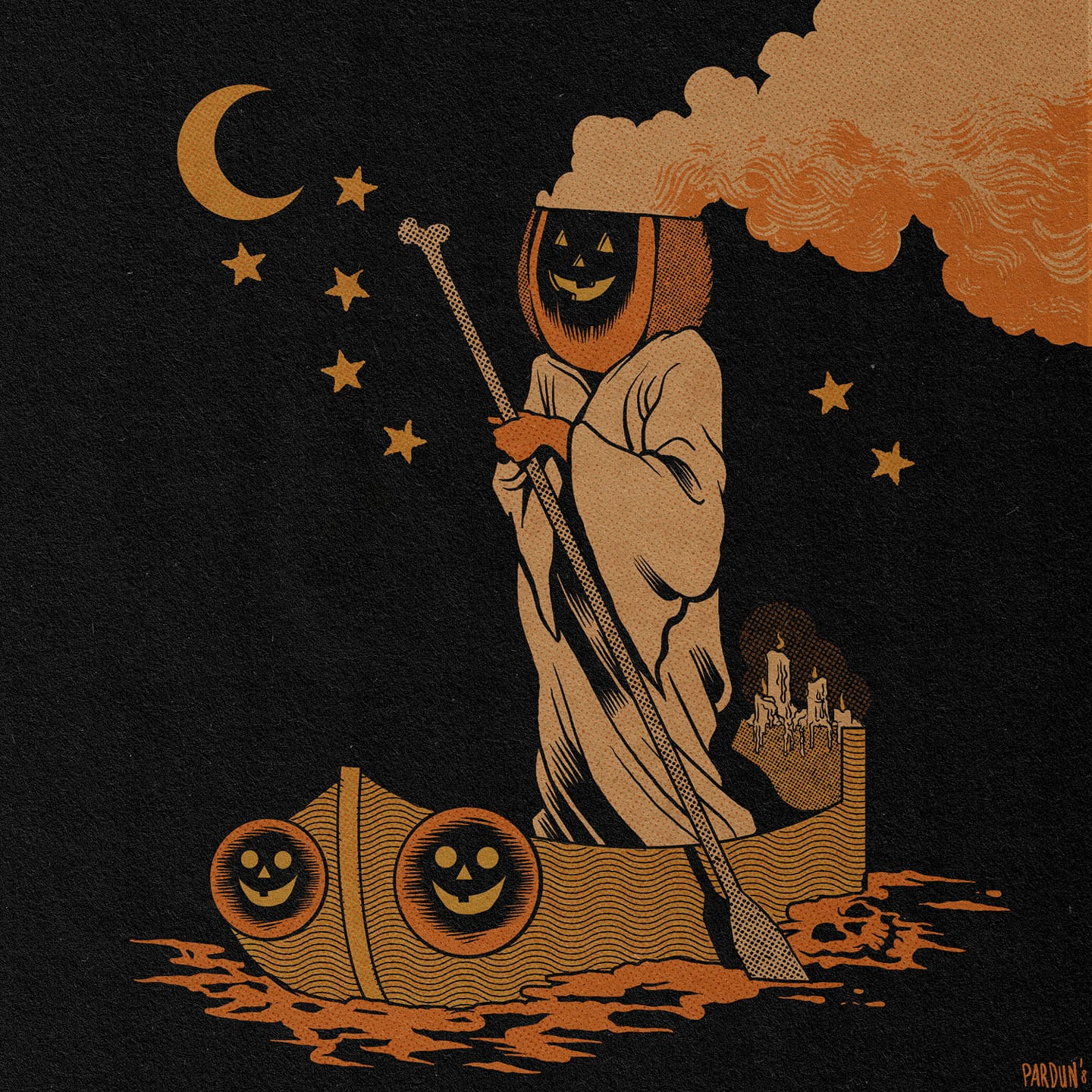 Vintage Style Halloween Illustrations by Austin R. Pardun