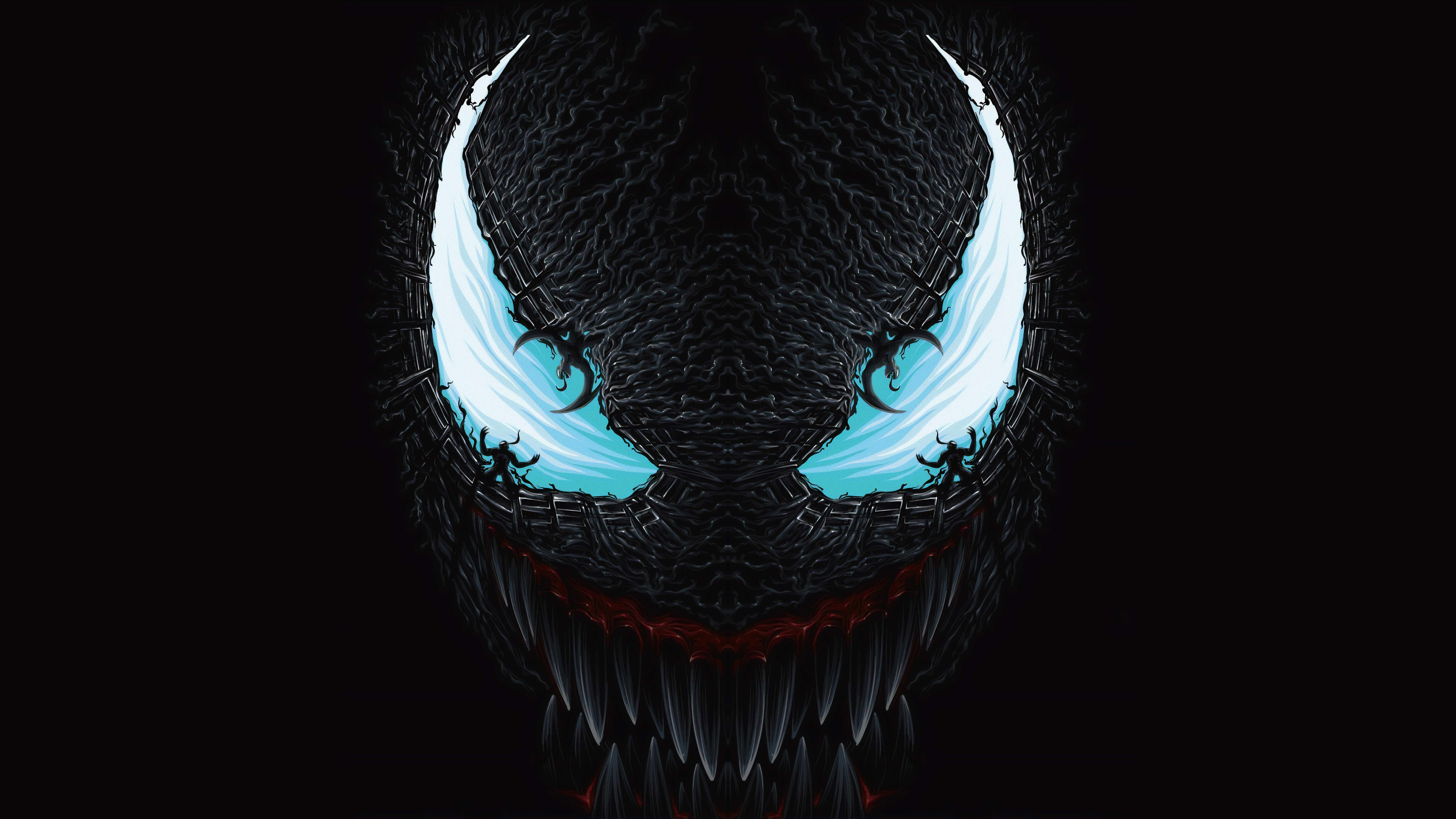 Spiderman Homecoming Venom Spiderman Miles Morales Dark Wallpaper:7680x4320