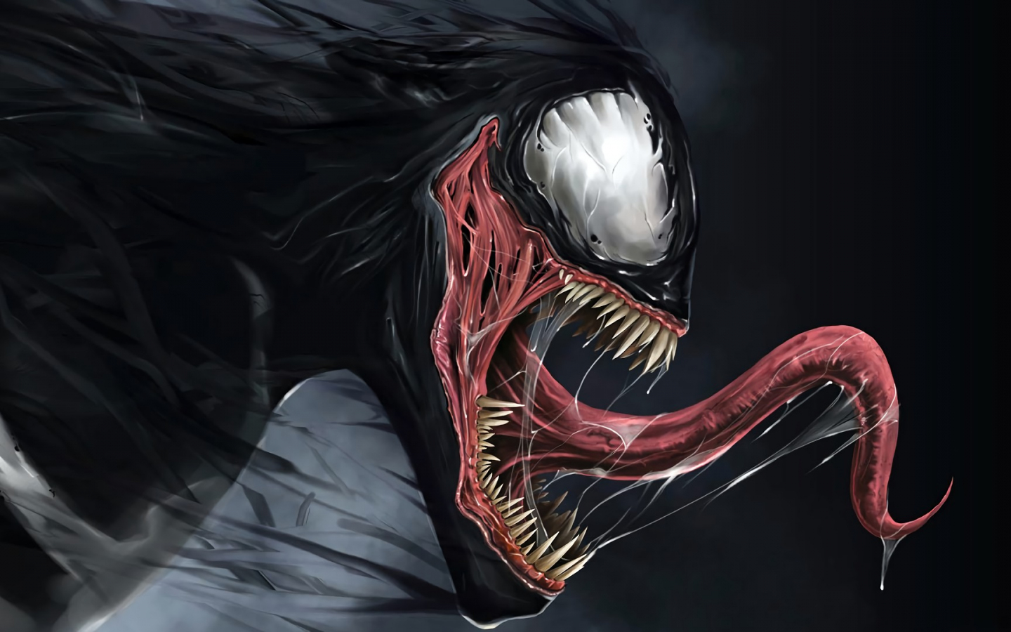 Desktop Wallpaper Venom, Marvel Comics, Villain, Dark, Art, HD Image, Picture, Background, Z2vxds