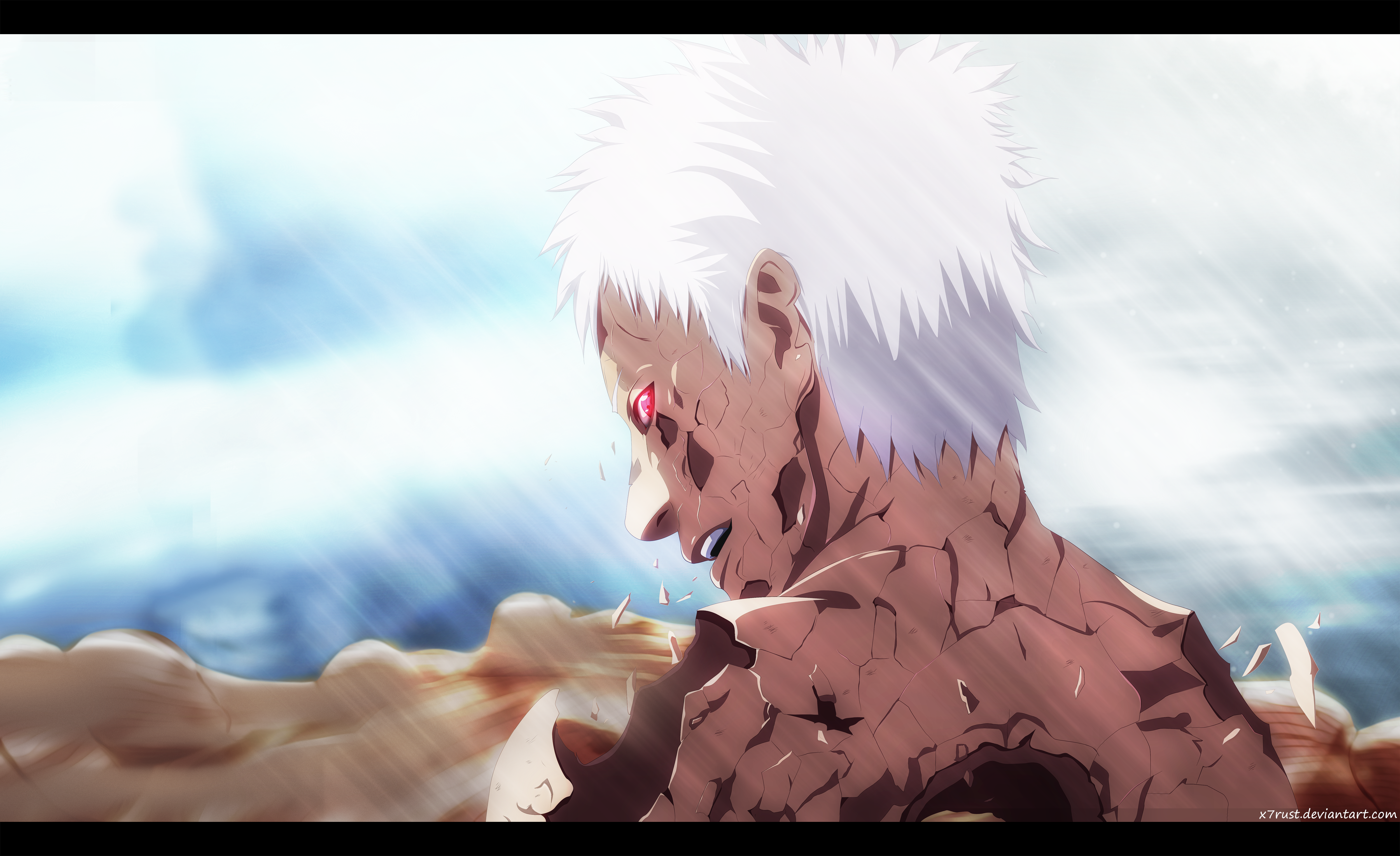 Man, Sharingan (Naruto), Anime, Obito Uchiha, White Hair wallpaper