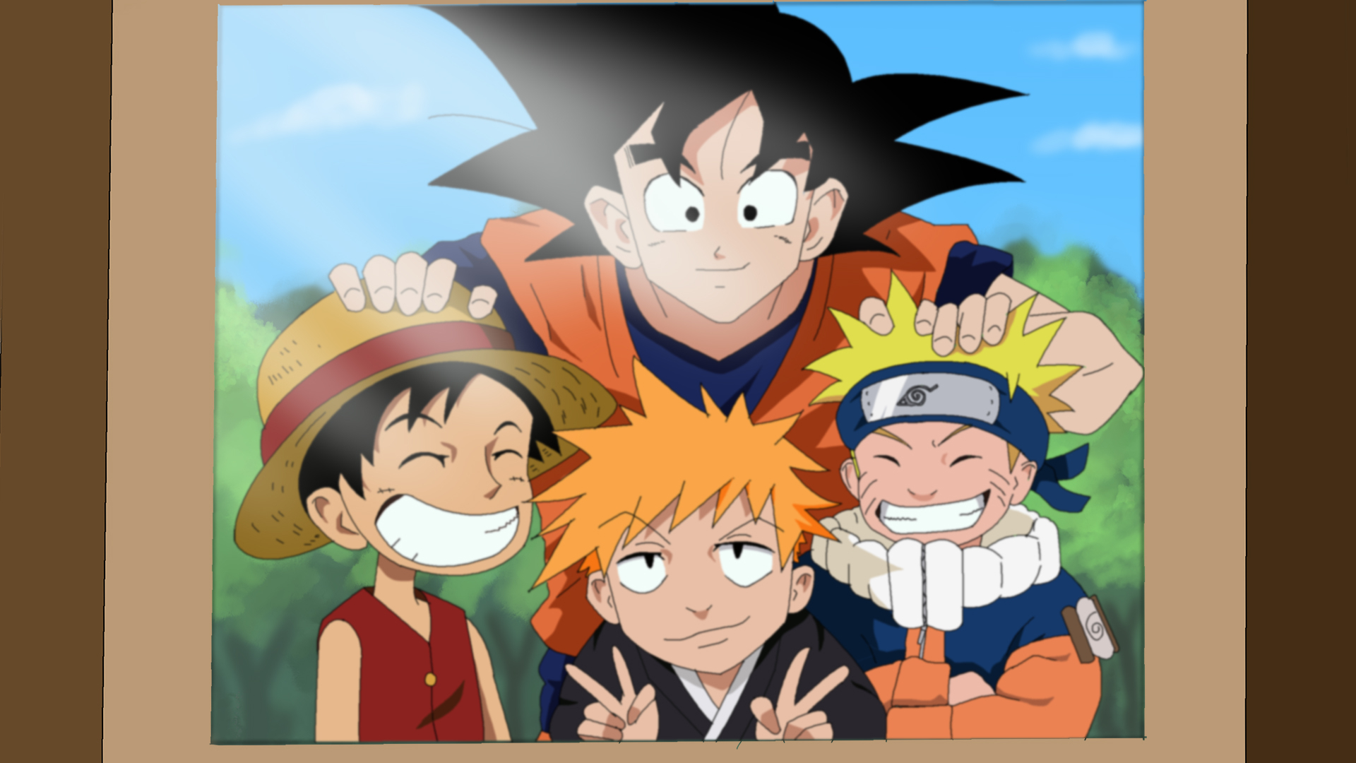 Free download Naruto Goku Luffy and Ichigo Coloring by Nohealsfoyou [1920x1438] for your Desktop, Mobile & Tablet. Explore Goku And Naruto Wallpaper. Kid Goku Wallpaper, Goku and Vegeta Wallpaper