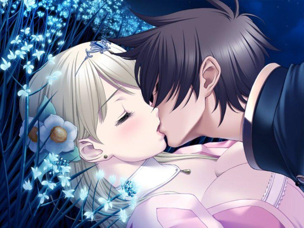 Anime Kissing Drawing Wallpaper