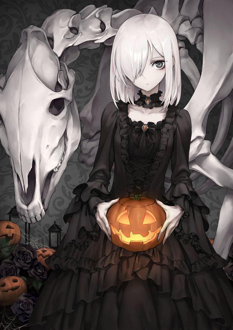 Image Of Creepy Cute Halloween Anime Girl
