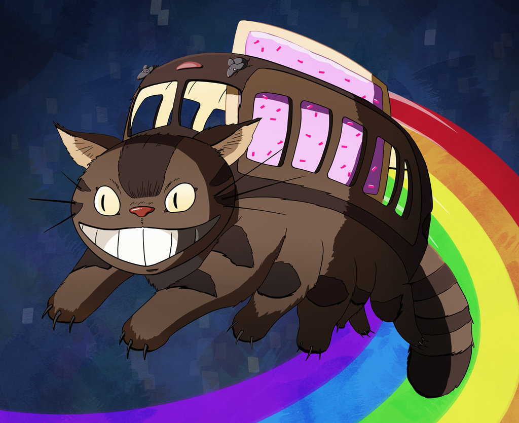 my neighbor totoro cat bus wallpaper