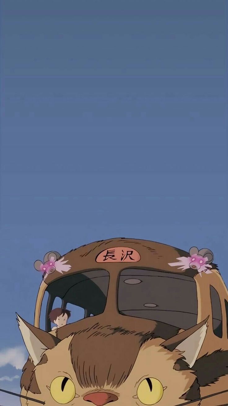 my neighbor totoro cat bus wallpaper