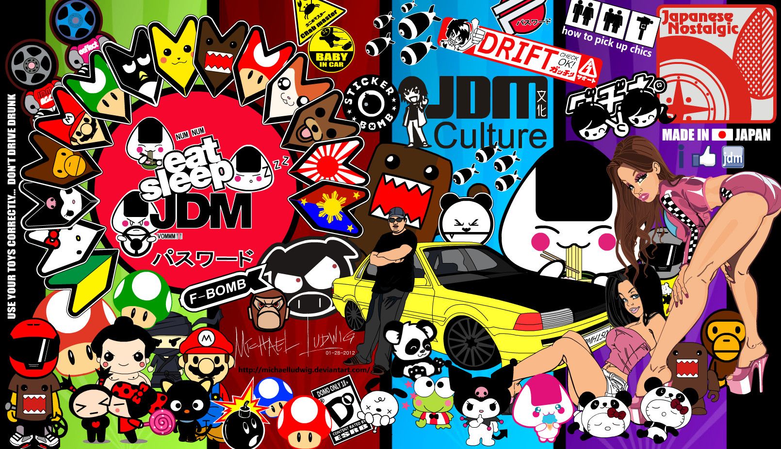 JDM. Sticker bomb, Jdm stickers, Jdm