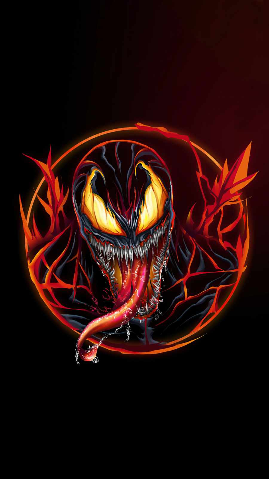 Venom Carnage Fire IPhone Wallpaper Wallpaper, iPhone Wallpaper