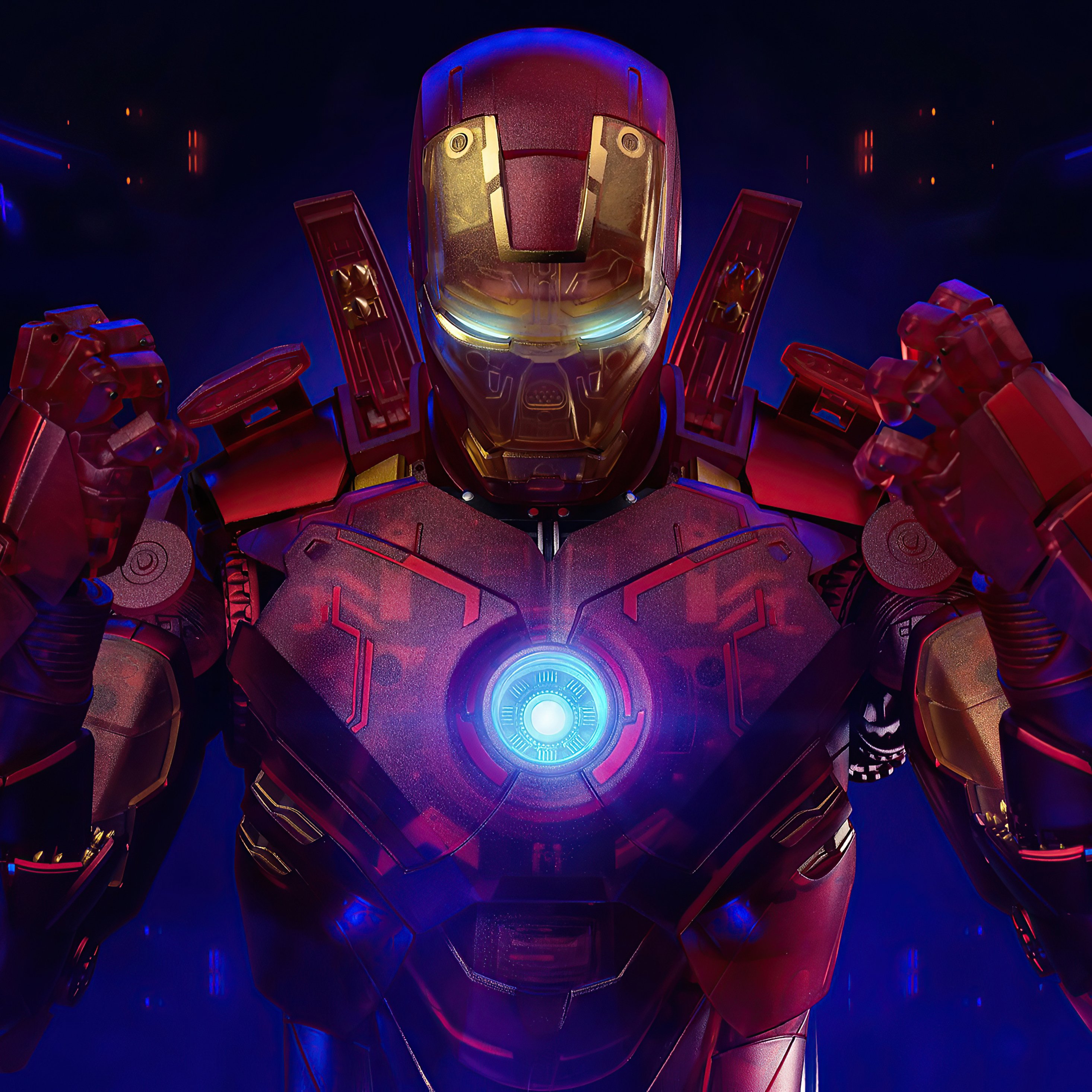 Iron Man Holographic 4k 2020 iPad Pro Retina Display HD 4k Wallpaper, Image, Background, Photo and Picture