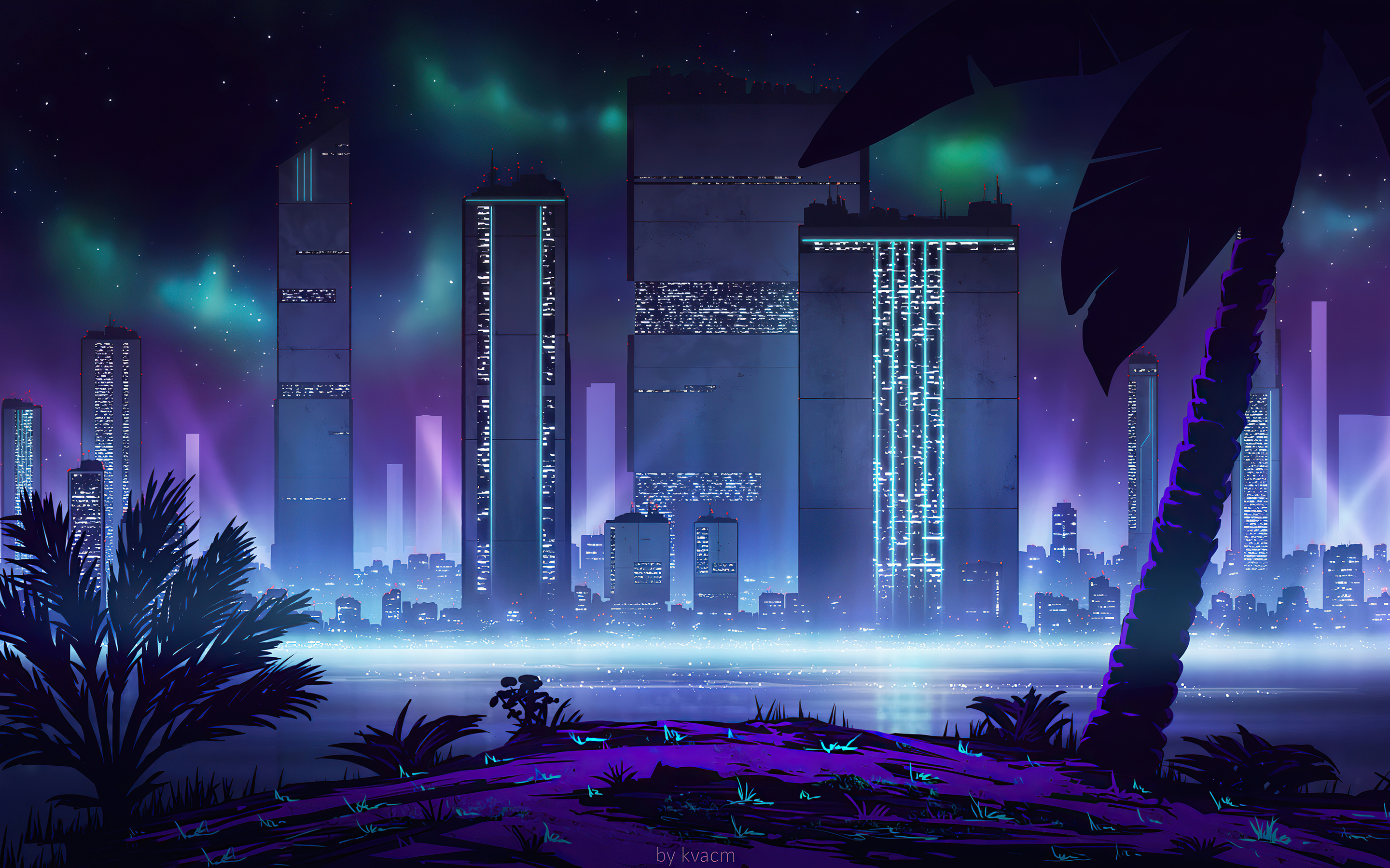 Cyberpunk 4k город
