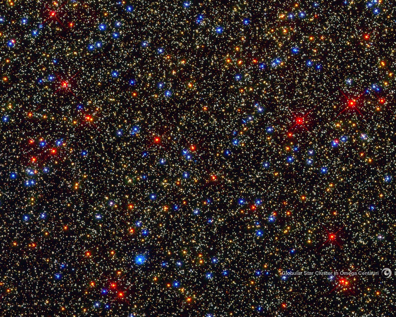 Globular Star Cluster Omega Centauri Space Wallpaper