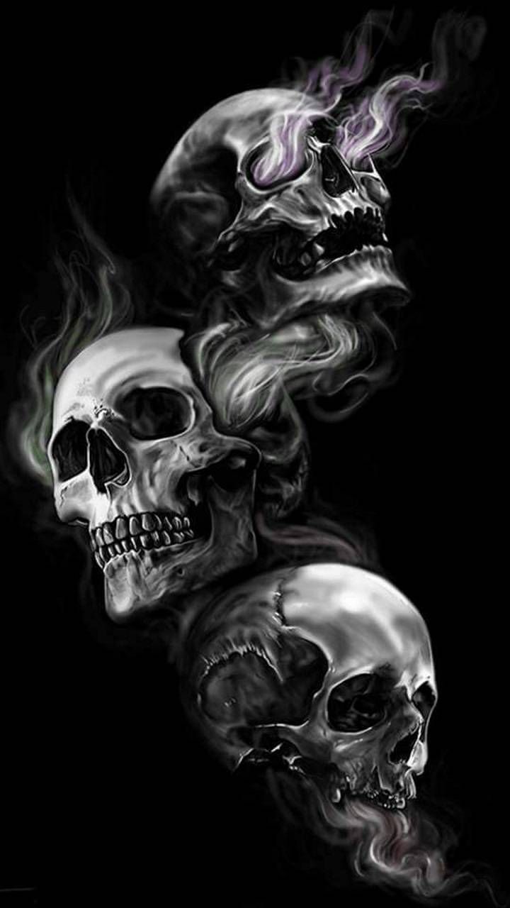 Download Skulls wallpaper by shianncain now. Browse millions of popular black Wall. Skull sleeve tattoos, Skull wallpaper, Evil skull tattoo