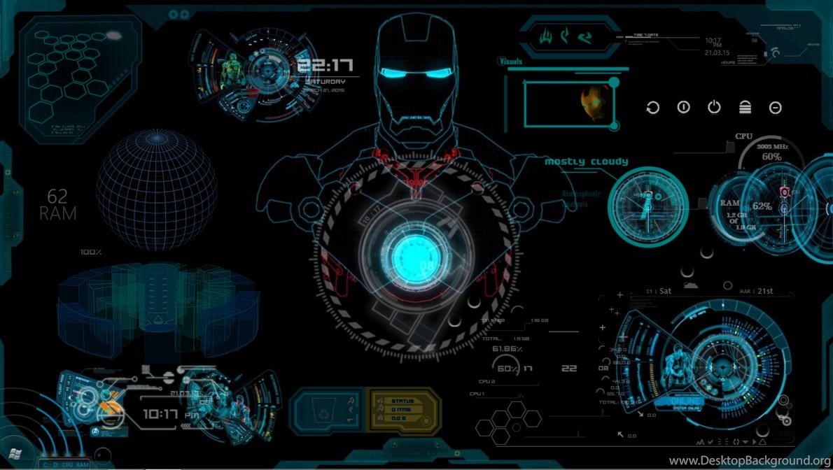 Free Iron Man Jarvis Wallpaper High Definition Desktop Background
