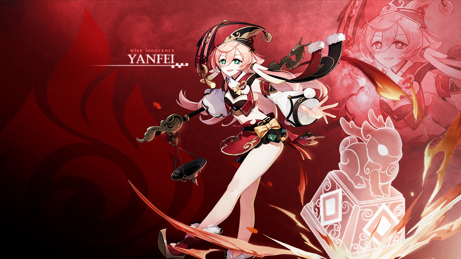 Eula and Yanfei Mobile and Desktop background: Genshin_Impact